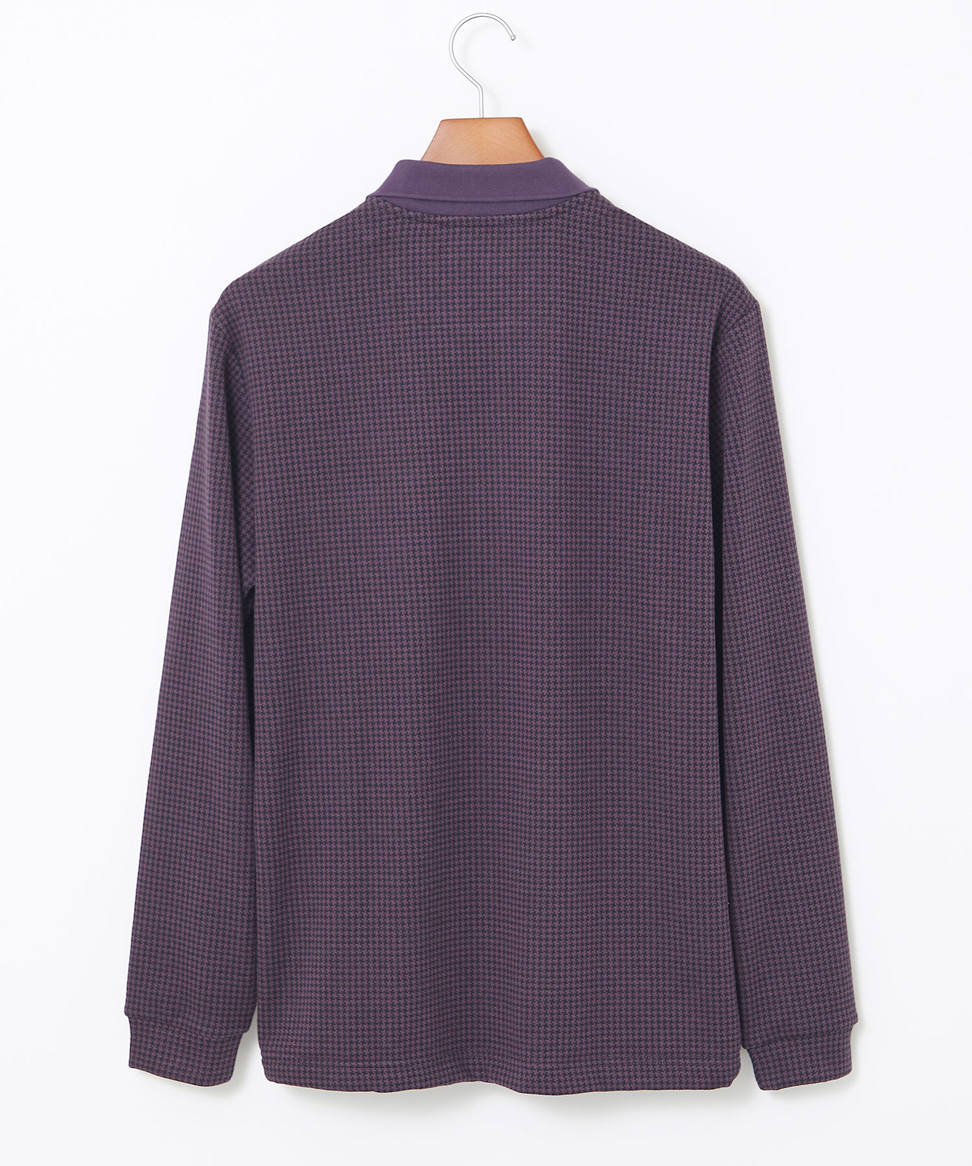 メンズ 千鳥柄 ハーフジップ ポロシャツ通販 [1002-55225