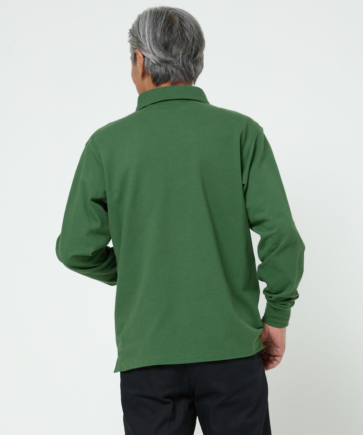 メンズ ロゴプリント 長袖ポロシャツ通販 [1002-56205] - クロコダイル