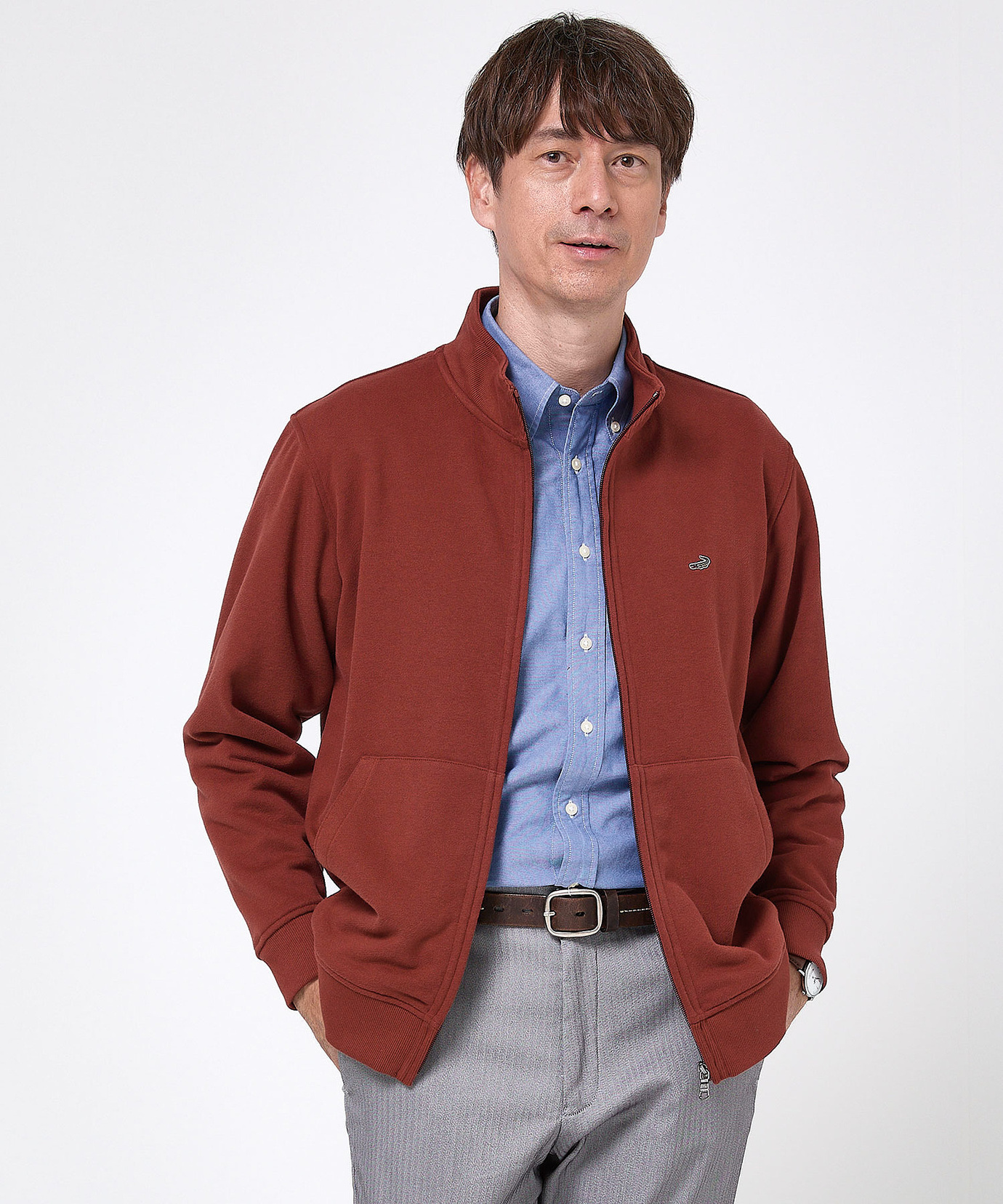 メンズ スタンドカラー フルジップ ブルゾン通販 [1002-56210