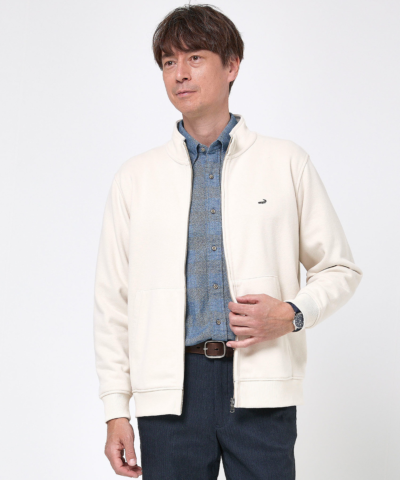 メンズ スタンドカラー フルジップ ブルゾン通販 [1002-56210