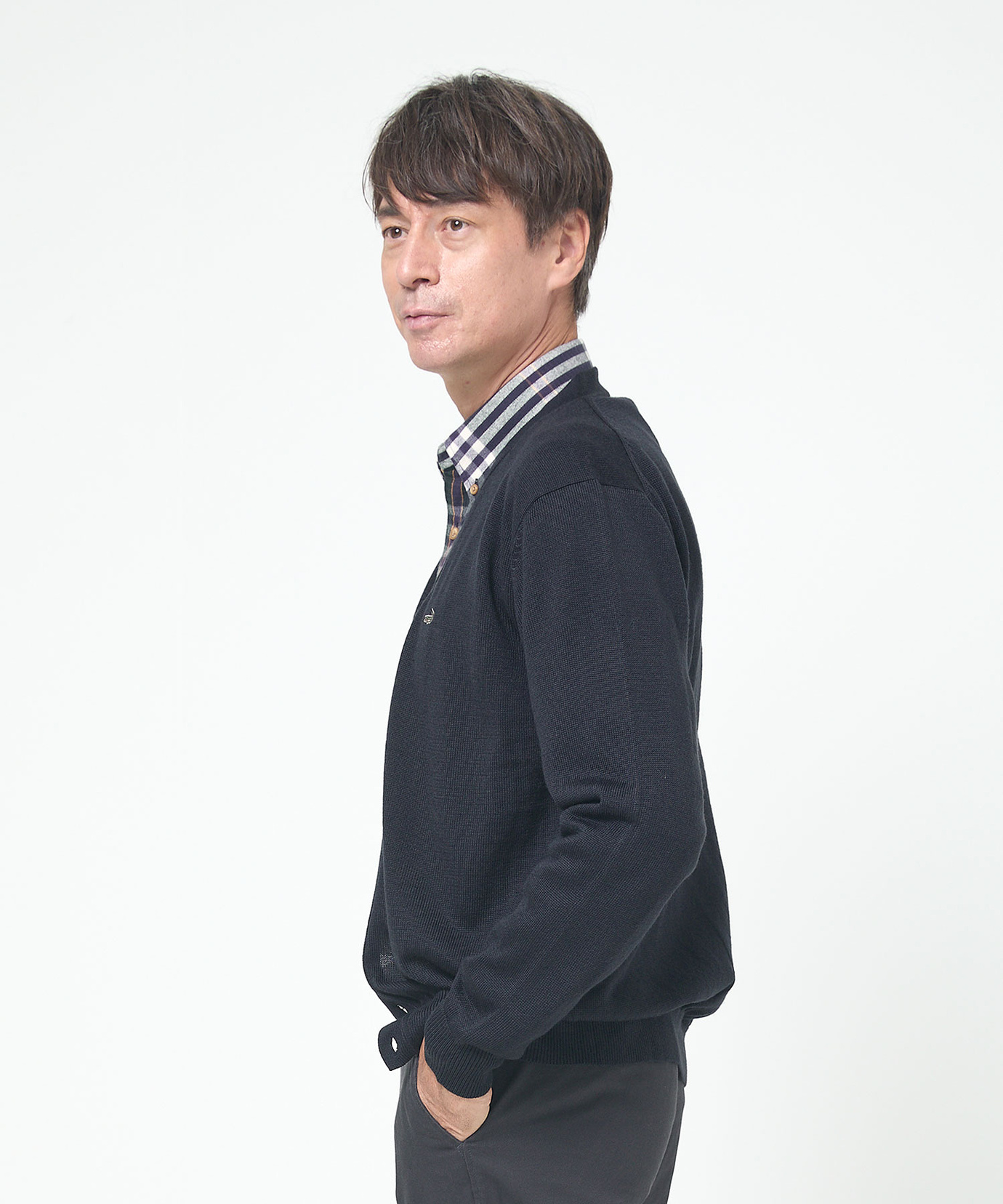 VAN ブラック カーディガン Lサイズ メンズ 10ゲージカーディガン【洗濯機洗いOK】通販 [1003-06580