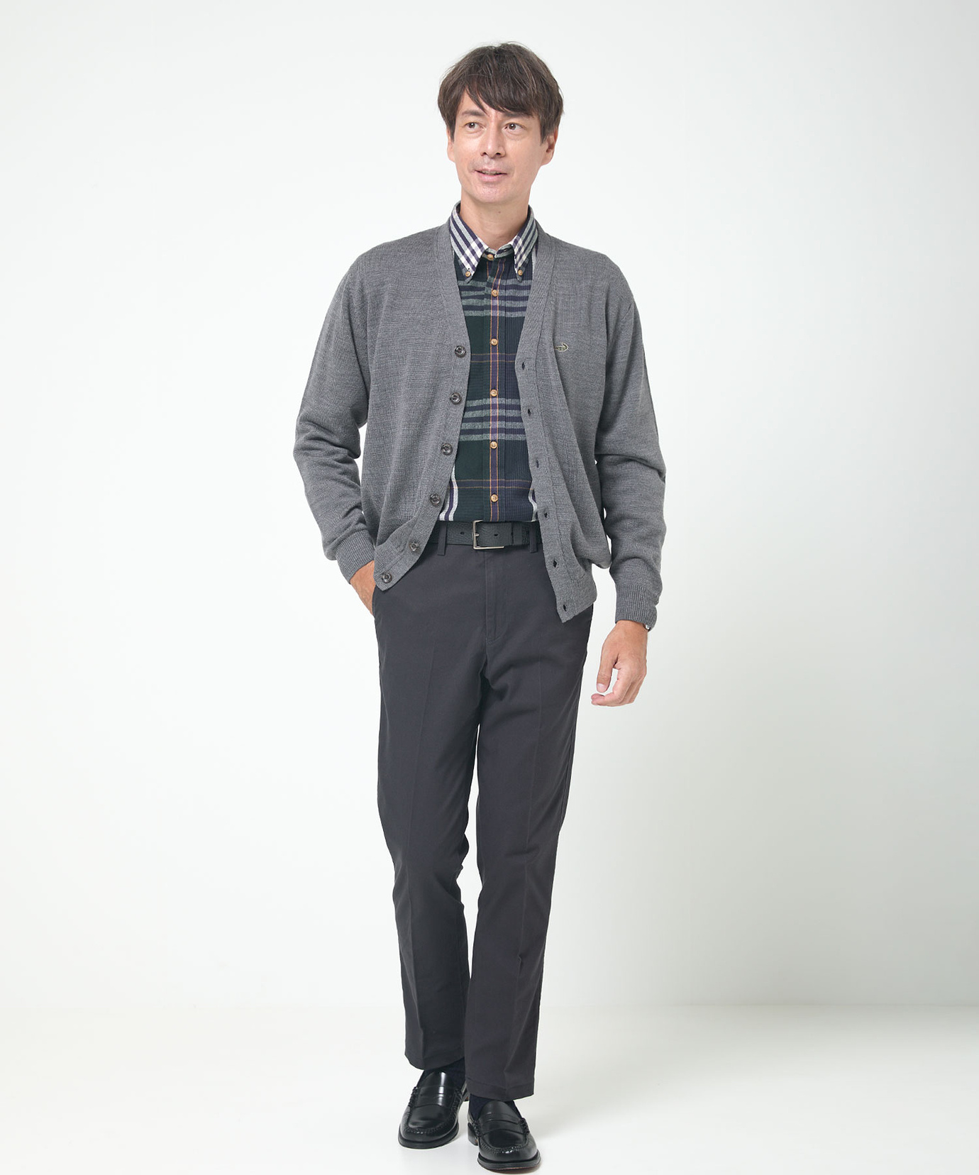 メンズ 10ゲージカーディガン【洗濯機洗いOK】通販 [1003-06580