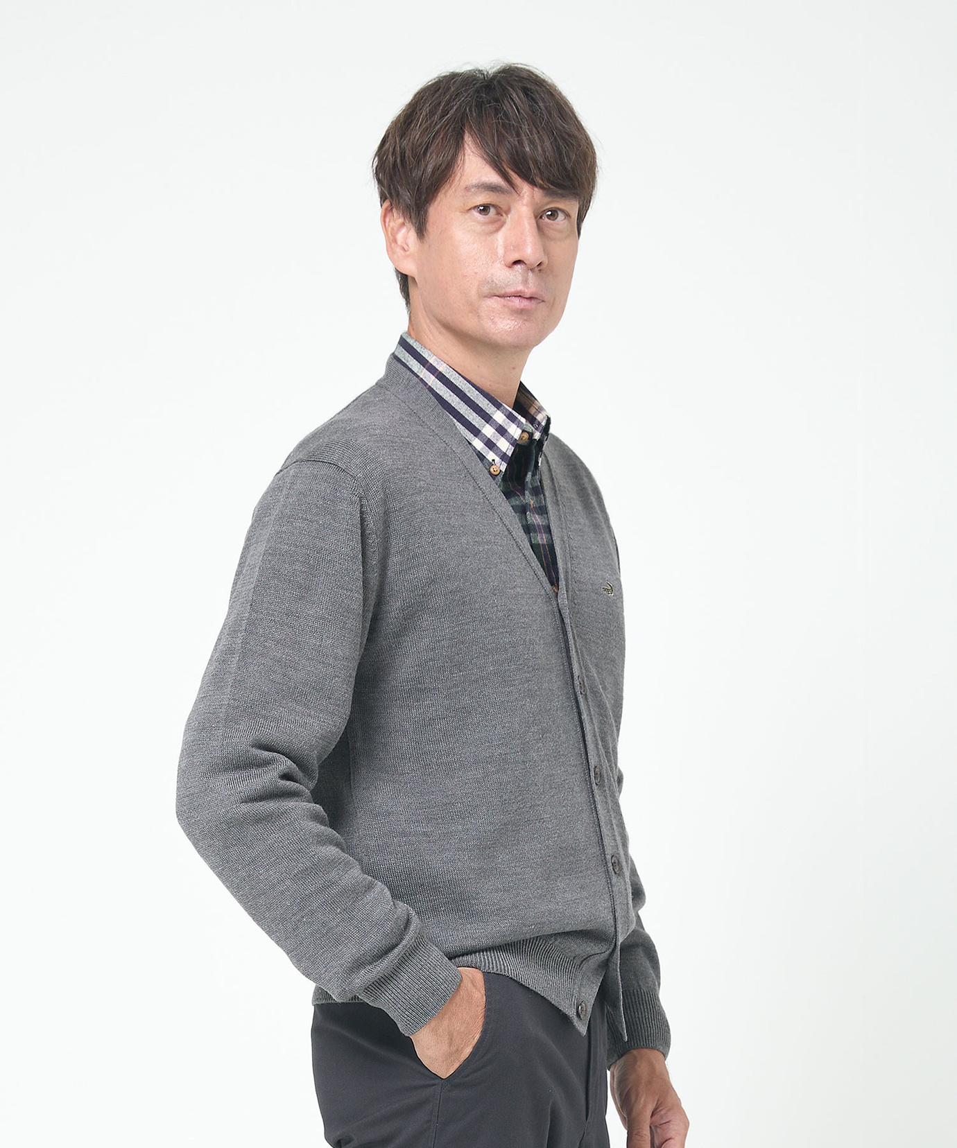 メンズ 10ゲージカーディガン【洗濯機洗いOK】通販 [1003-06580