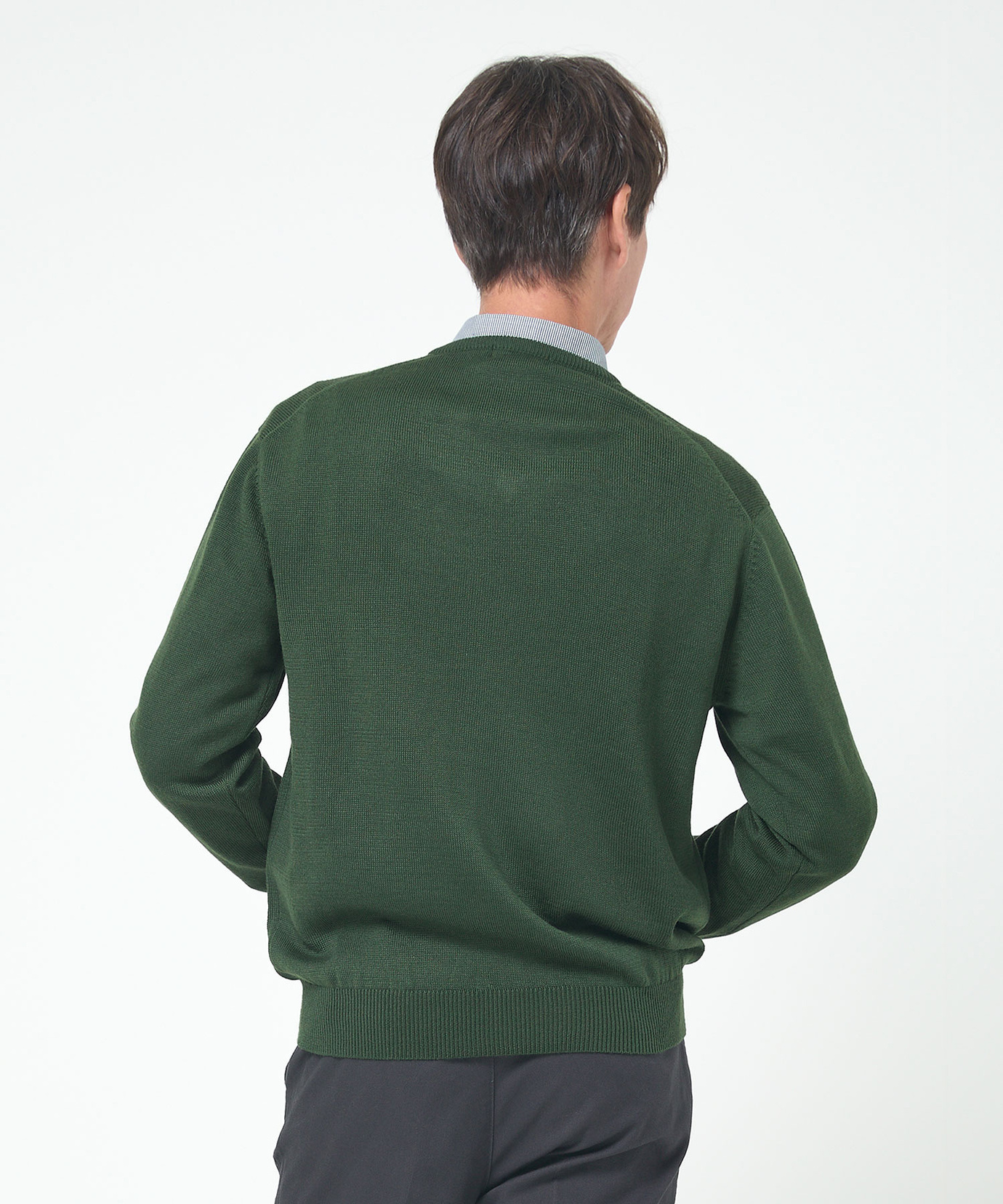 メンズ 10ゲージVネックセーター【洗濯機洗いOK】通販 [1003-06581