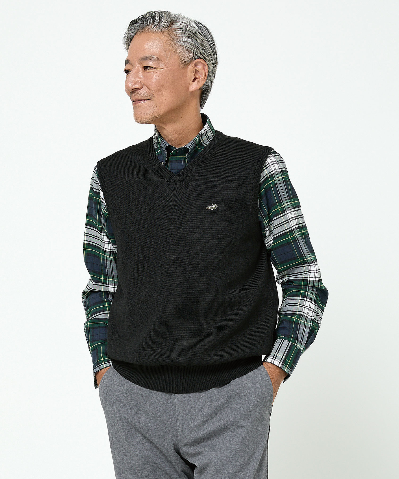 メンズ 10ゲージVネックベスト【洗濯機洗いOK】通販 [1003-06582