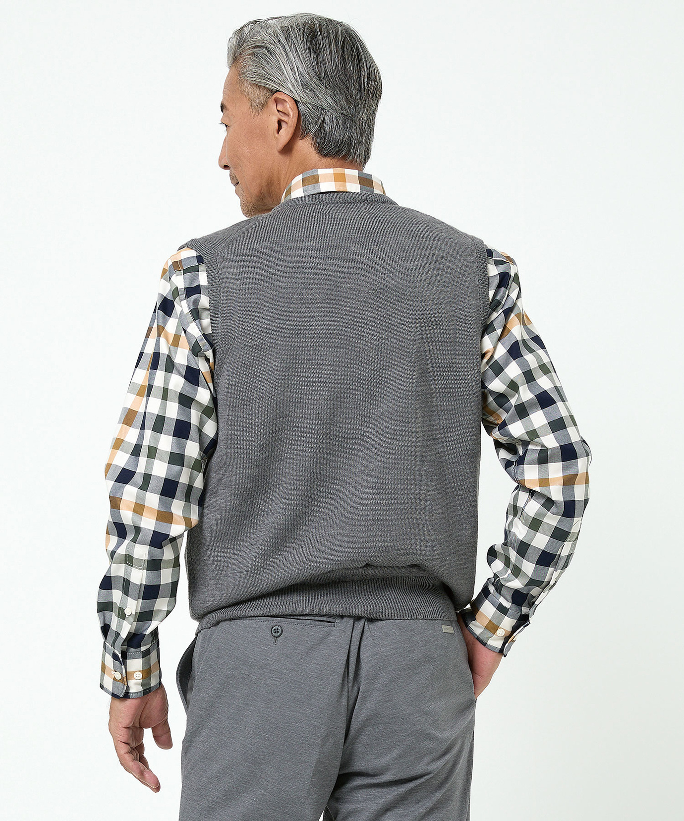 メンズ 10ゲージVネックベスト【洗濯機洗いOK】通販 [1003-06582