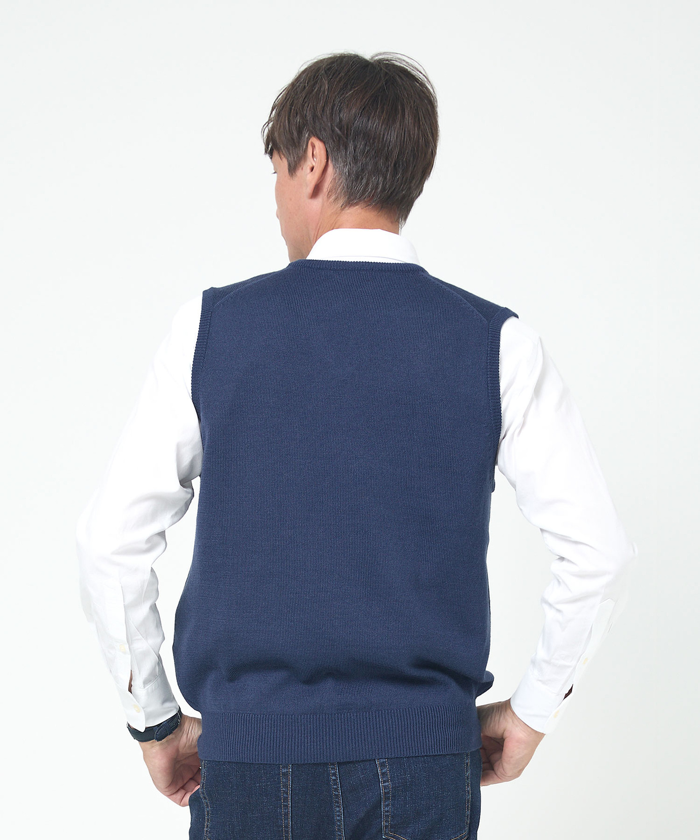 メンズ 10ゲージVネックベスト【洗濯機洗いOK】通販 [1003-06582