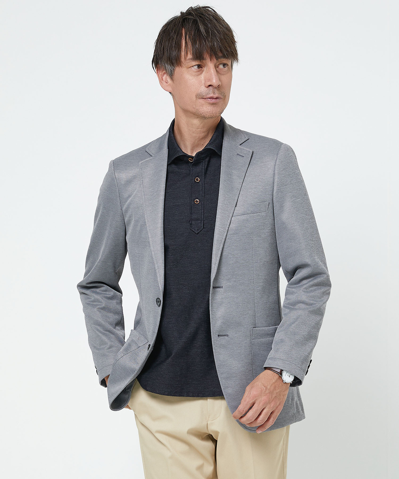 ✨極美品✨近年モデル✨セオリー ジャージージャケット グレー系 サイズ 36 メンズ 尾州生地 ジャージー ジャケット通販 [1004-51407