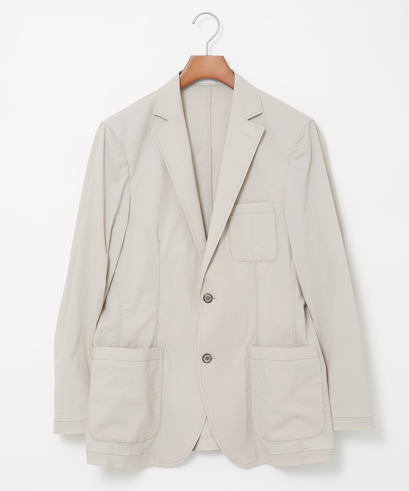 未使用タグ付✨ ヒューゴボス テーラードジャケット ストレッチ コットン 白 L メンズ ストレッチ サッカー テーラード ジャケット通販 [1004-53404