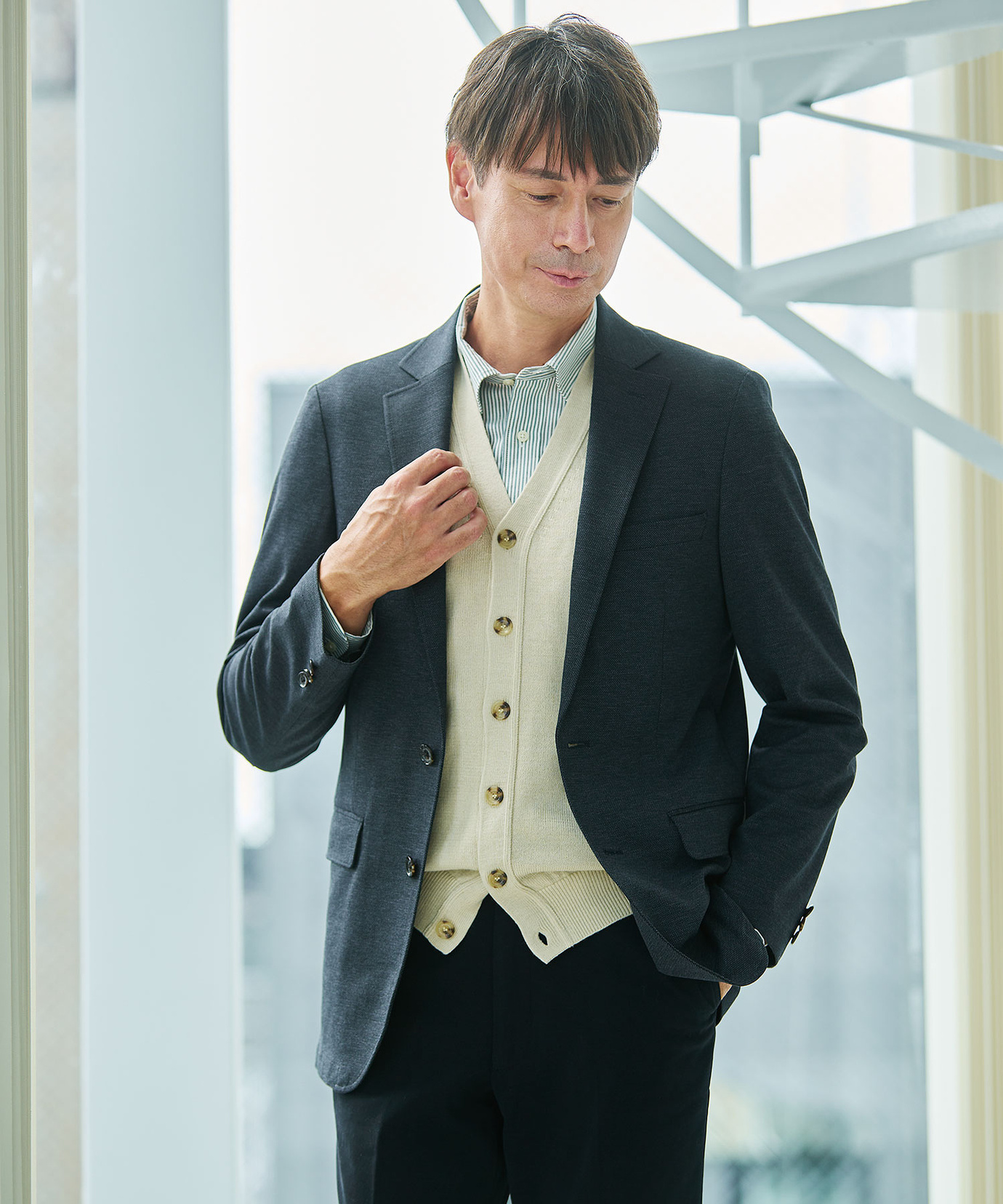 メンズ ジャージ素材 テーラード ジャケット通販 [1004-55406