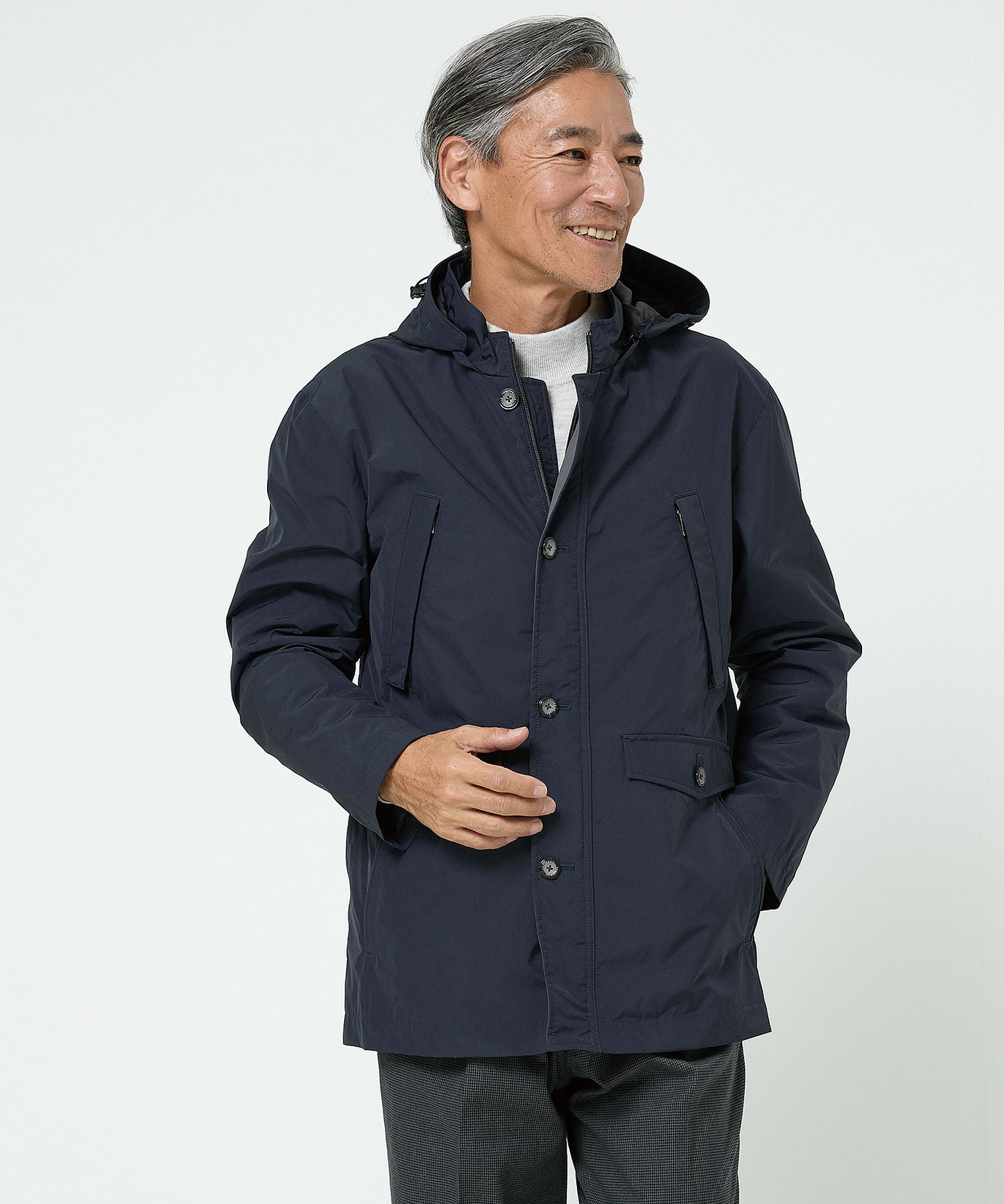 メンズ タフタ フード付き マウンテン パーカー通販 [1004-55408