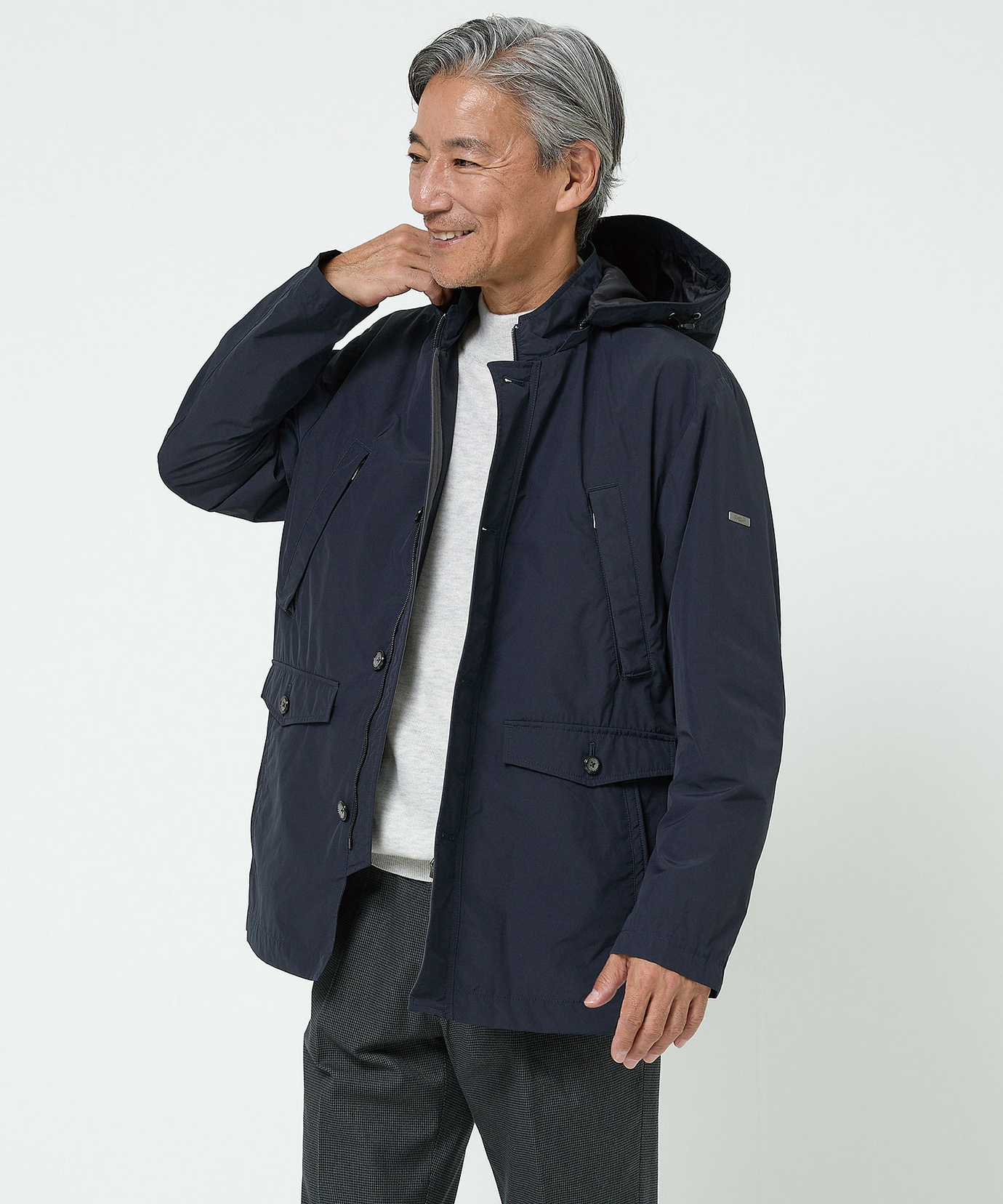 メンズ タフタ フード付き マウンテン パーカー通販 [1004-55408