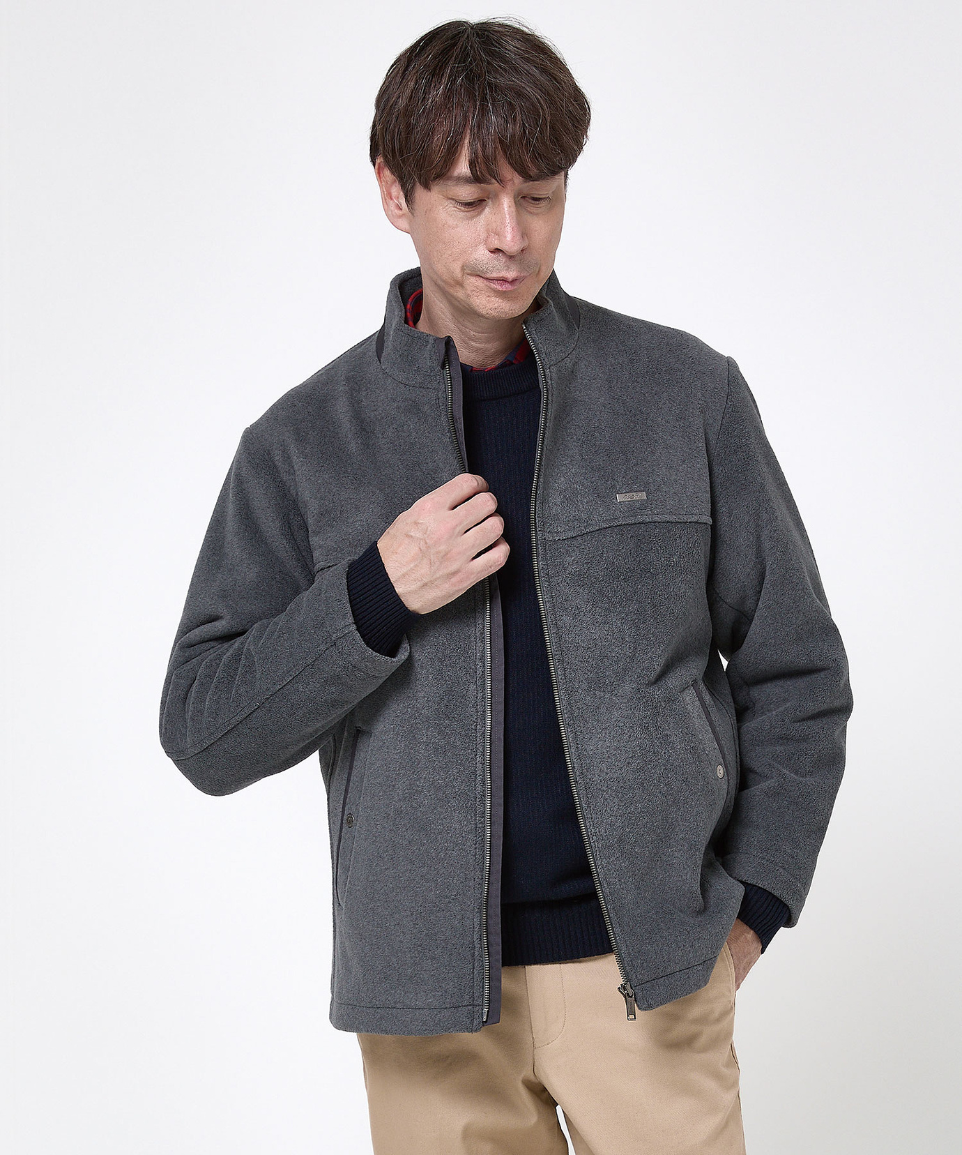 メンズ フリース スタンドカラー ジャケット通販 [1004-56400