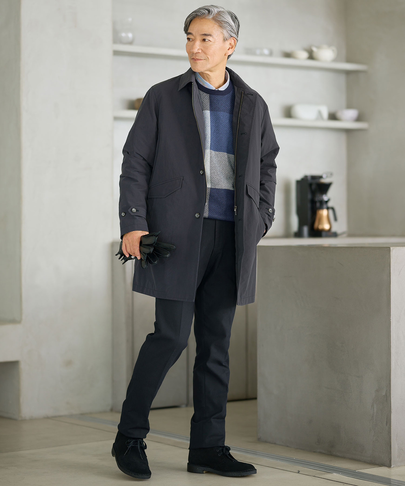 こー@30代メンズ メンズ 3WAY ステンカラー コート通販 [1004-57408] - クロコダイル