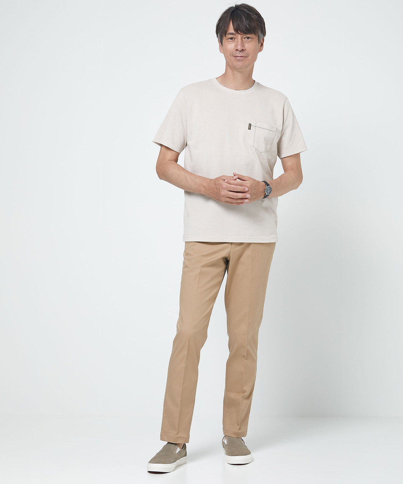 メンズ ストレッチ ノータック スマート チノパンツ【日本製生地】通販