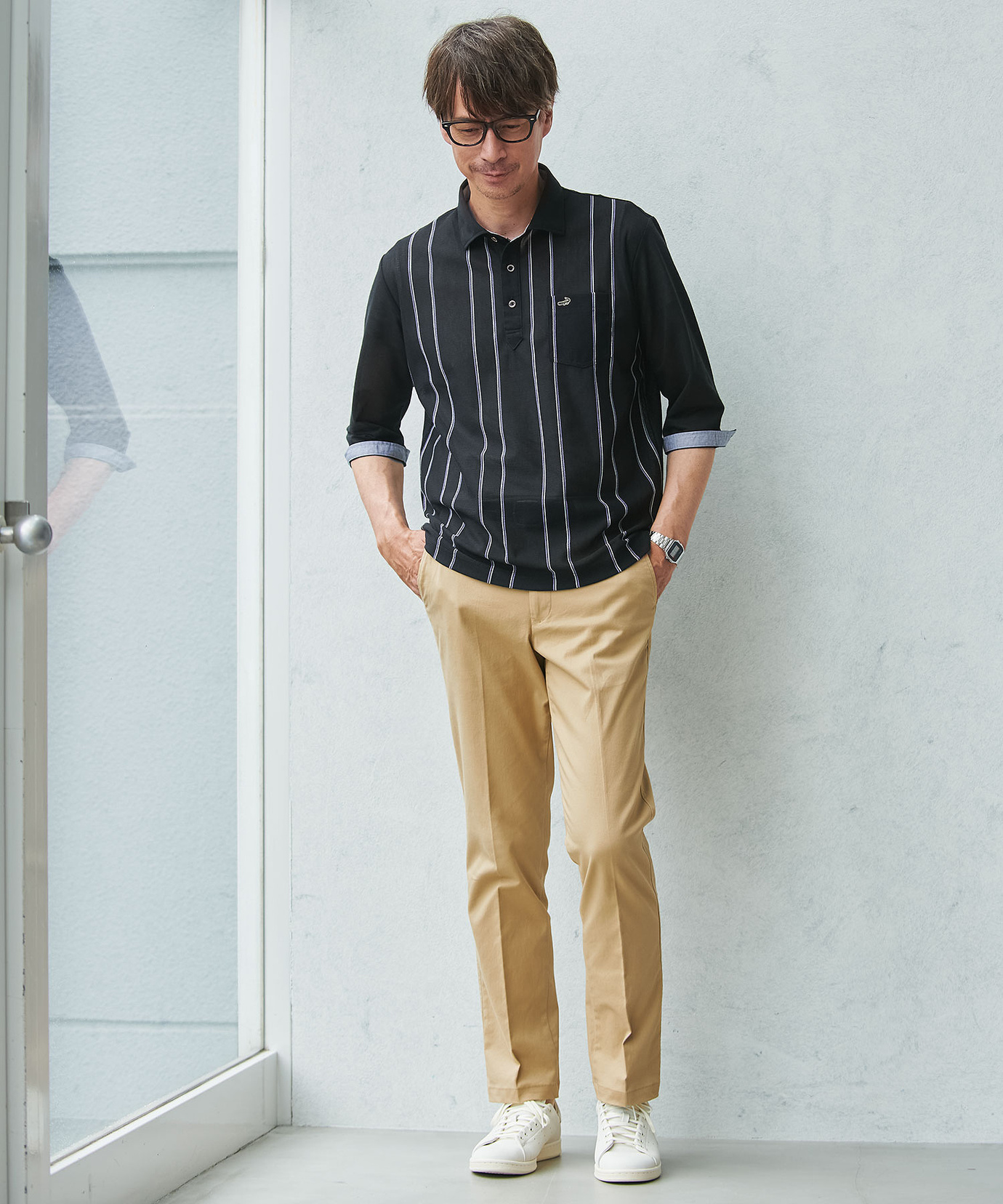 メンズ ストレッチ ノータック スマート チノパンツ【日本製生地】通販