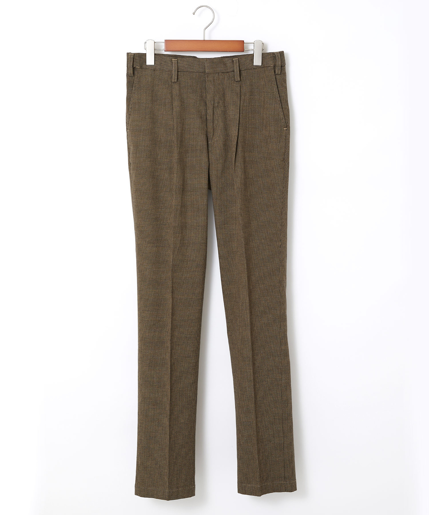 メンズ 千鳥柄 微起毛 タックパンツ通販 [1005-55504] - クロコダイル