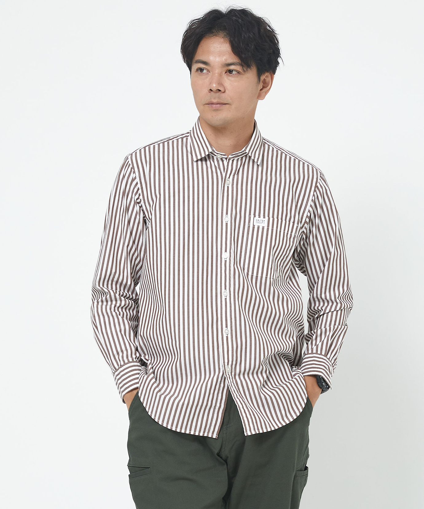山口初夏　ヌード メンズ タック入り ストライプ柄 シャツ通販 [1501-45171] - クロコダイル(CROCODILE) 公式通販サイト