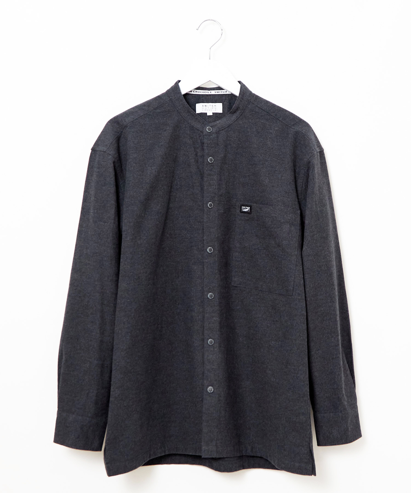 ネクロ男 メンズ バンドカラー ネル シャツ通販 [1501-56171] - クロコダイル