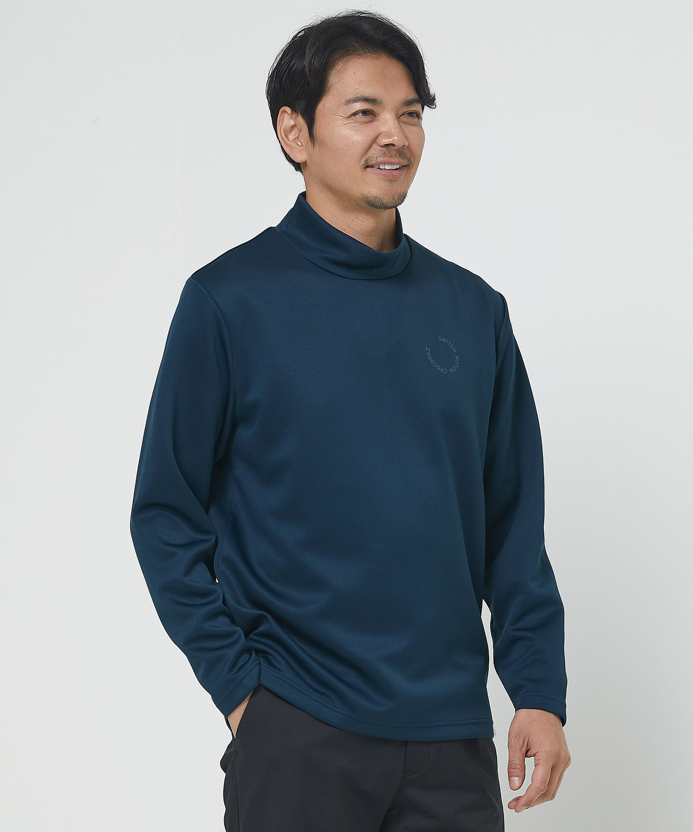 メンズ ロゴプリント ハイネック カットソー通販 [1502-51270