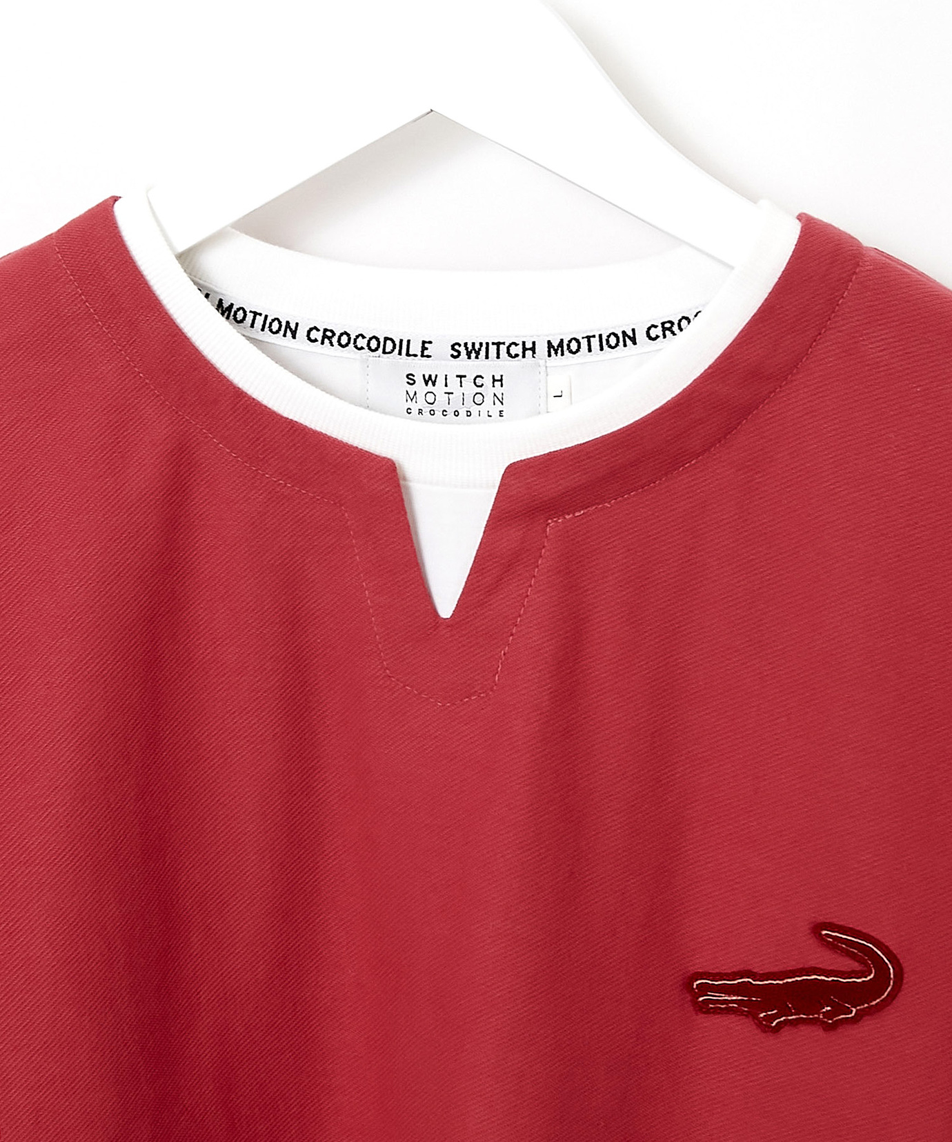 メンズ レイヤード風 キーネック カットソー通販 [1502-51278