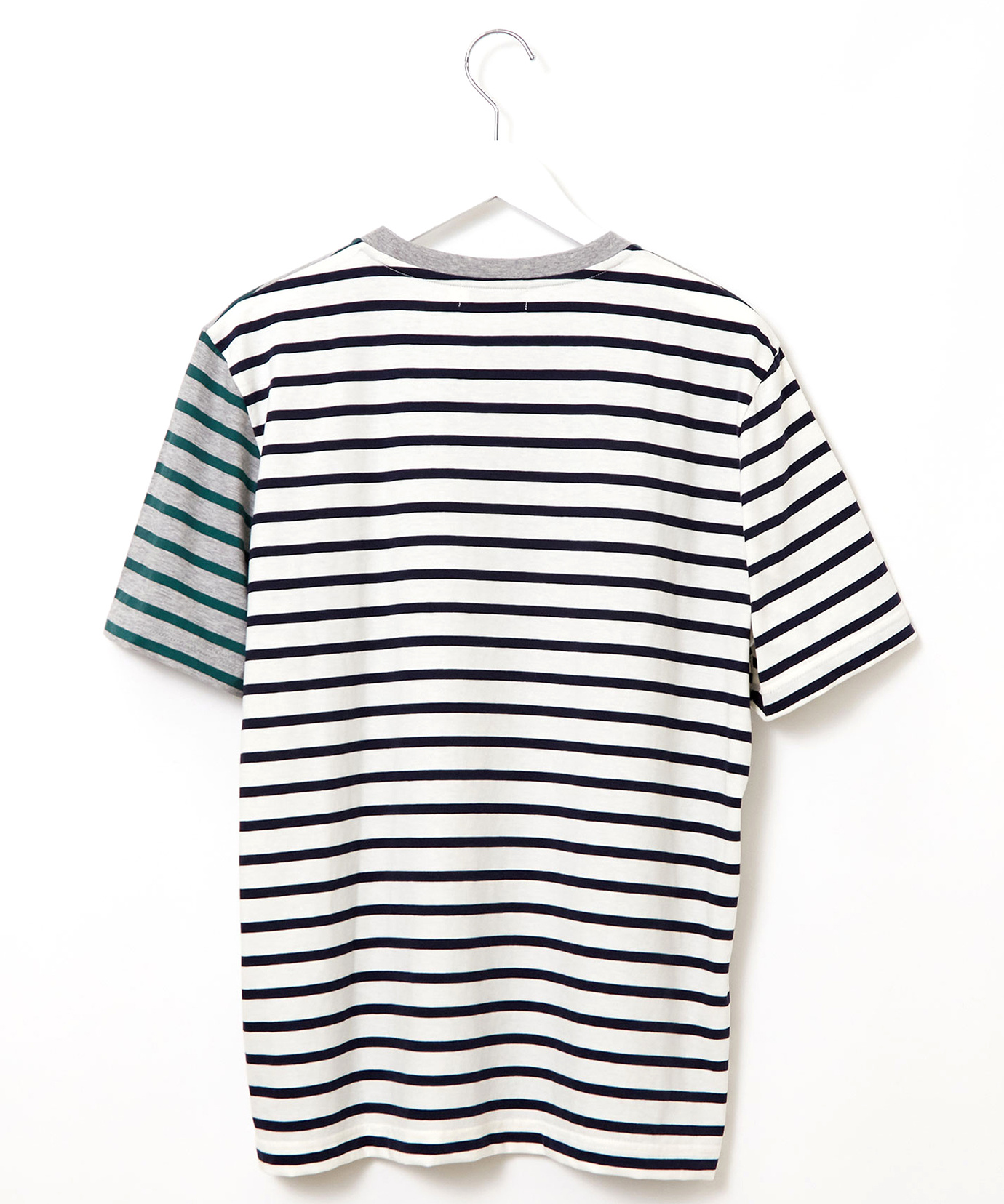 メンズ スノーコットン クレイジーボーダー柄 Tシャツ【接触冷感】通販