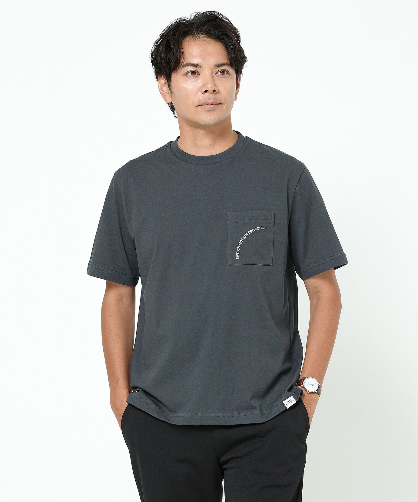 メンズ クルーネック ポケットロゴ Tシャツ通販 [1502-54272