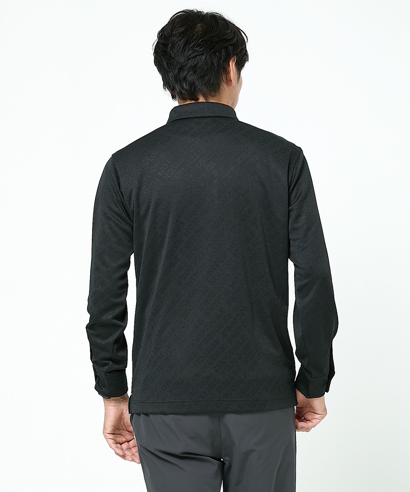 メンズ ジャカード ロゴデザイン ポロシャツ通販 [1502-55274