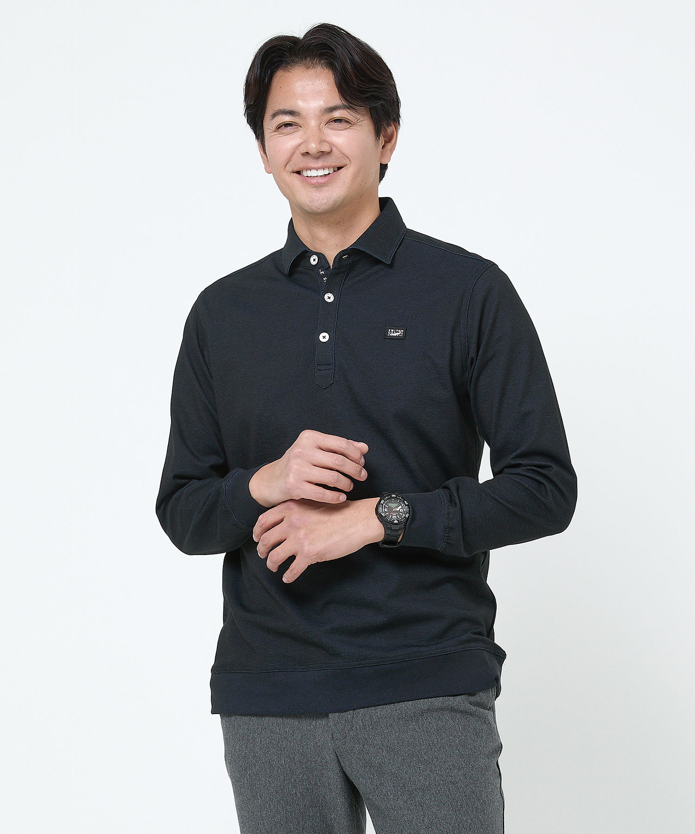 メンズ ダブルフェイス 配色 ポロシャツ通販 [1502-56273