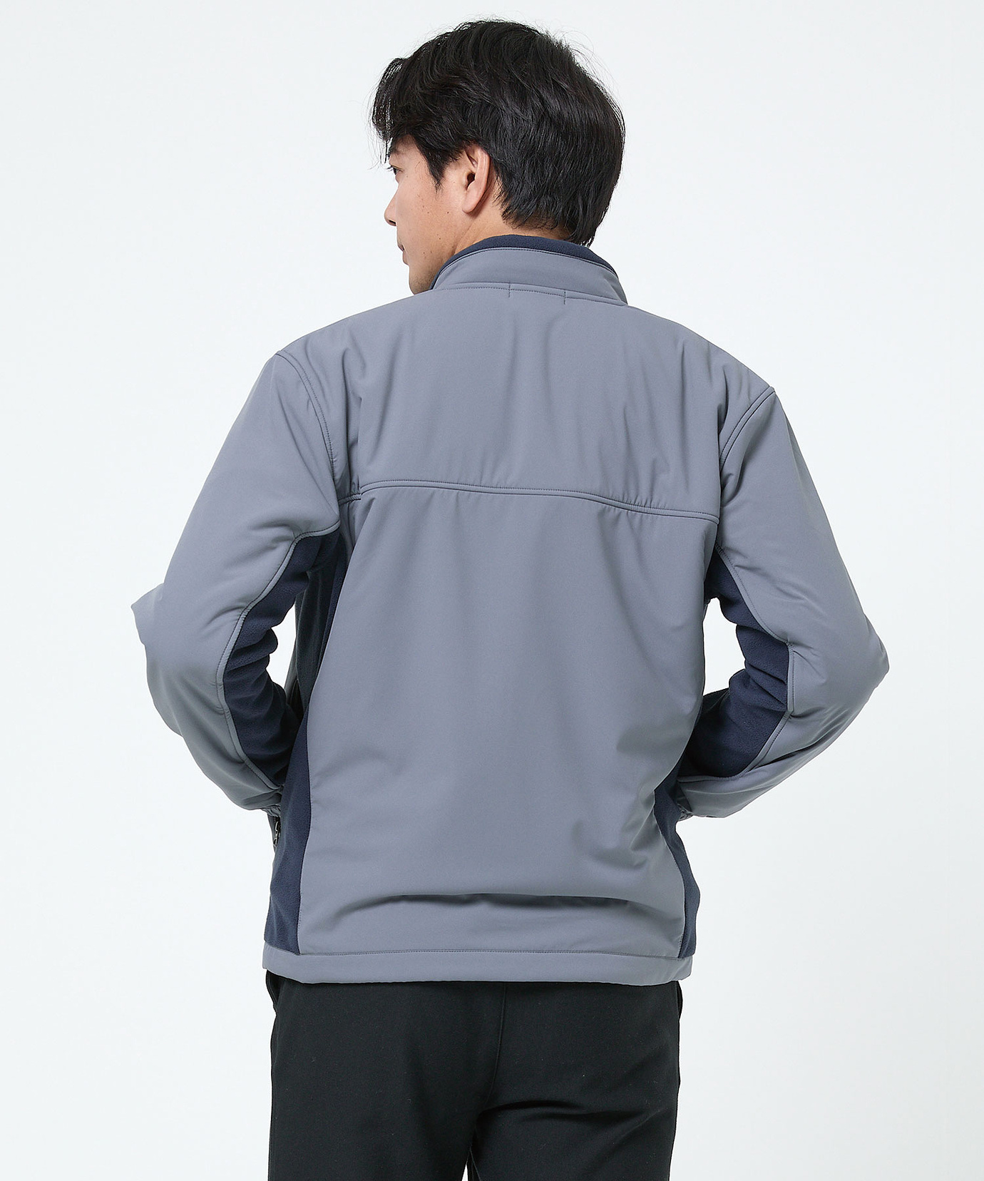 メンズ フリース切り替え スタンドカラー ブルゾン通販 [1502-56279