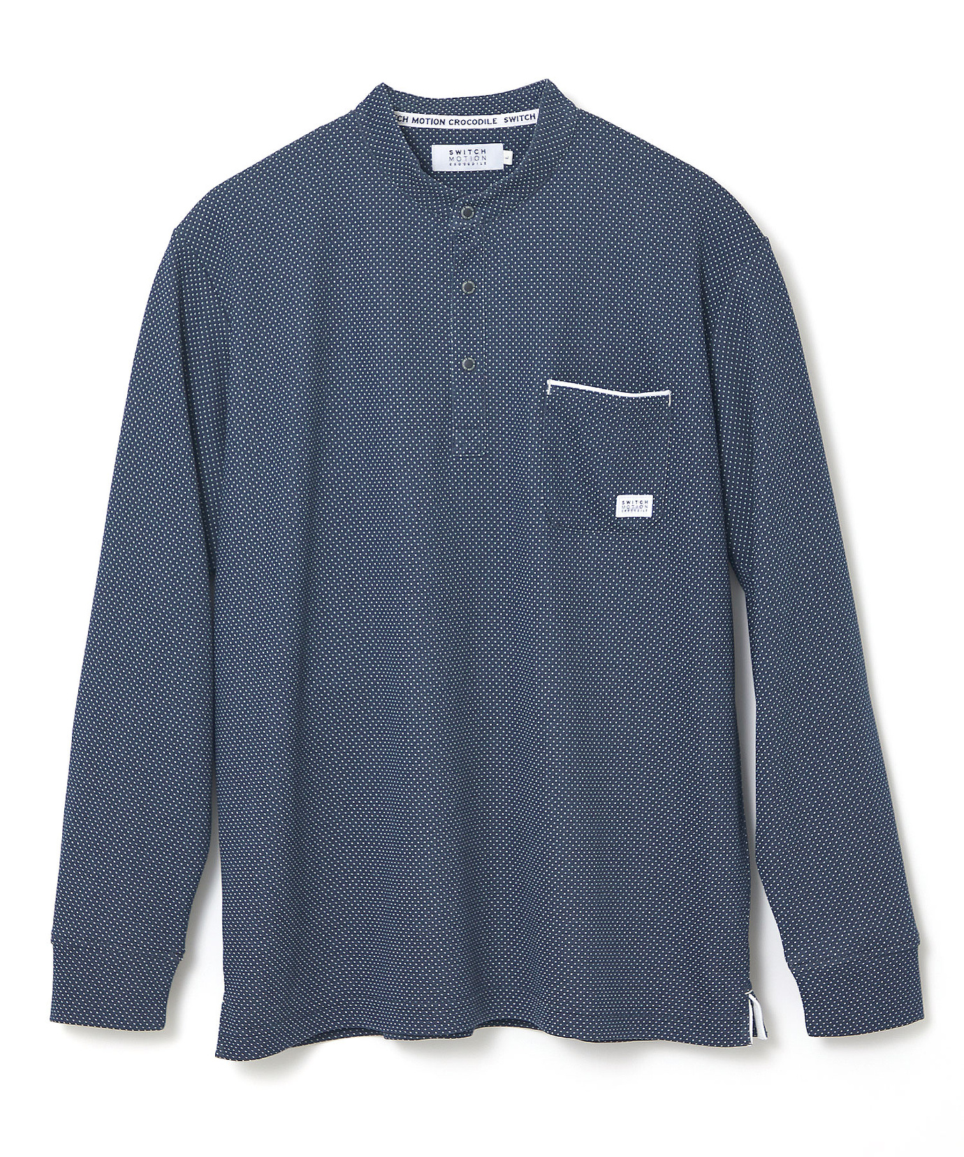 メンズ スタンドカラー パイピング Tシャツ通販 [1502-61276