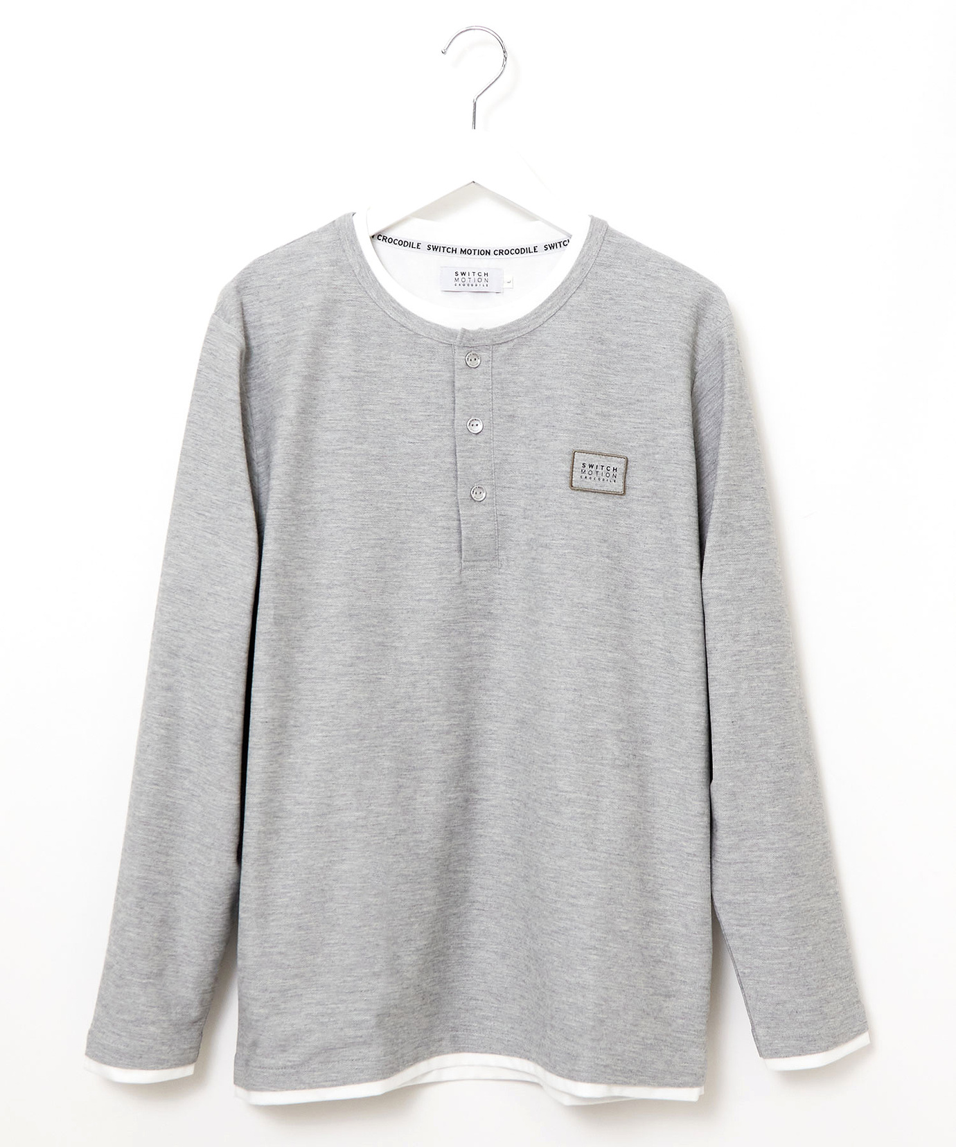 メンズ レイヤード風 ヘンリーネック カットソー通販 [1502-61277