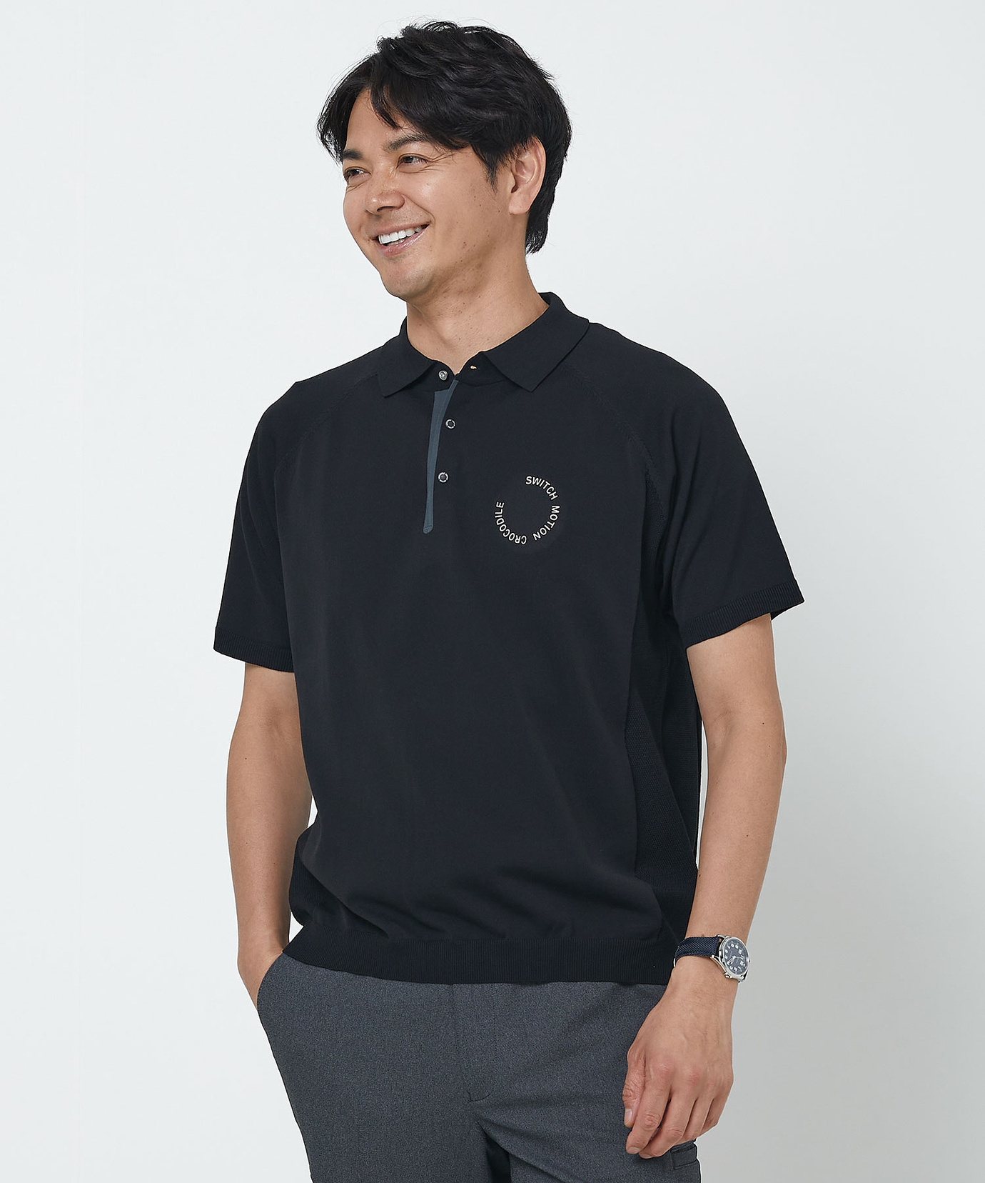メンズ ロゴプリント ニット ポロシャツ【ZERO POLO SHIRT】通販 [1503