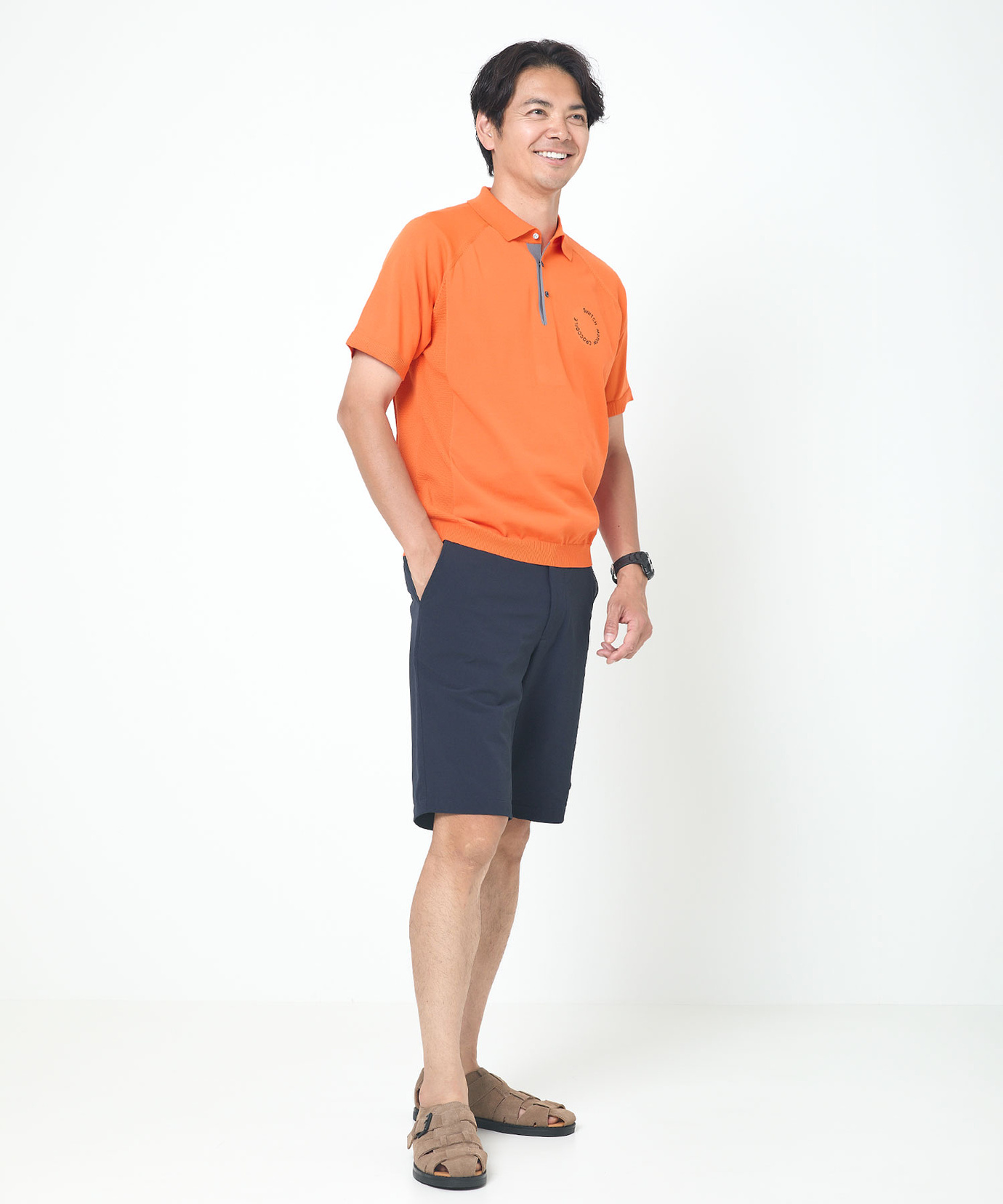 メンズ ロゴプリント ニット ポロシャツ【ZERO POLO SHIRT】通販 [1503