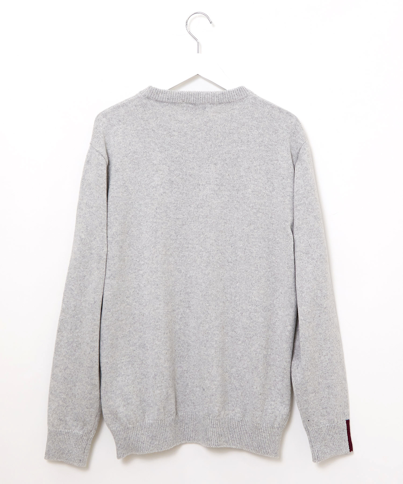 ARCHIVIO グレー ロゴセーター　新品未使用 メンズ ウールブレンド ロゴ クルーネック ニット【日本製】通販 [1503