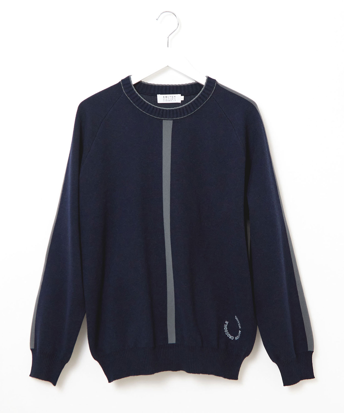 【極美品】エンフォルド キャッシュタッチ ニットプルオーバー バイカラー 濃紺 レディース ウールブレンド フレア ニットチュニック【一部店舗限定