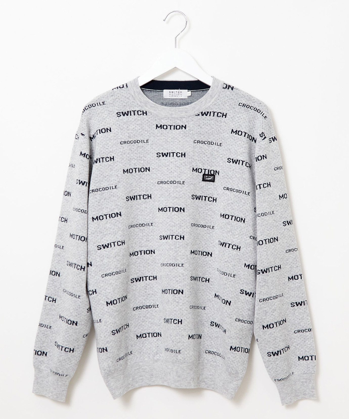 メンズ ウールブレンド ロゴジャカード ニット【手洗いOK】通販 [1503