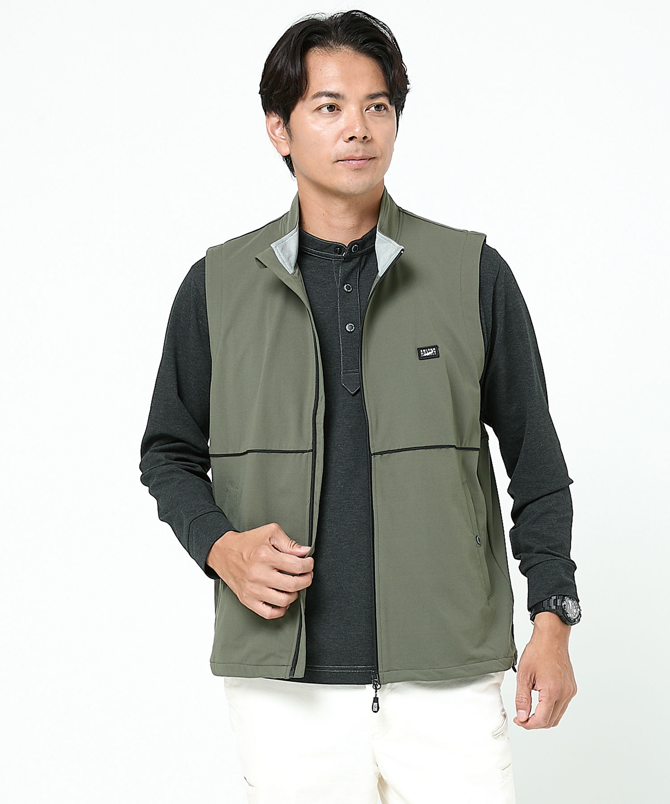 メンズ ストレッチ ジップ ベスト通販 [1504-55470] - クロコダイル