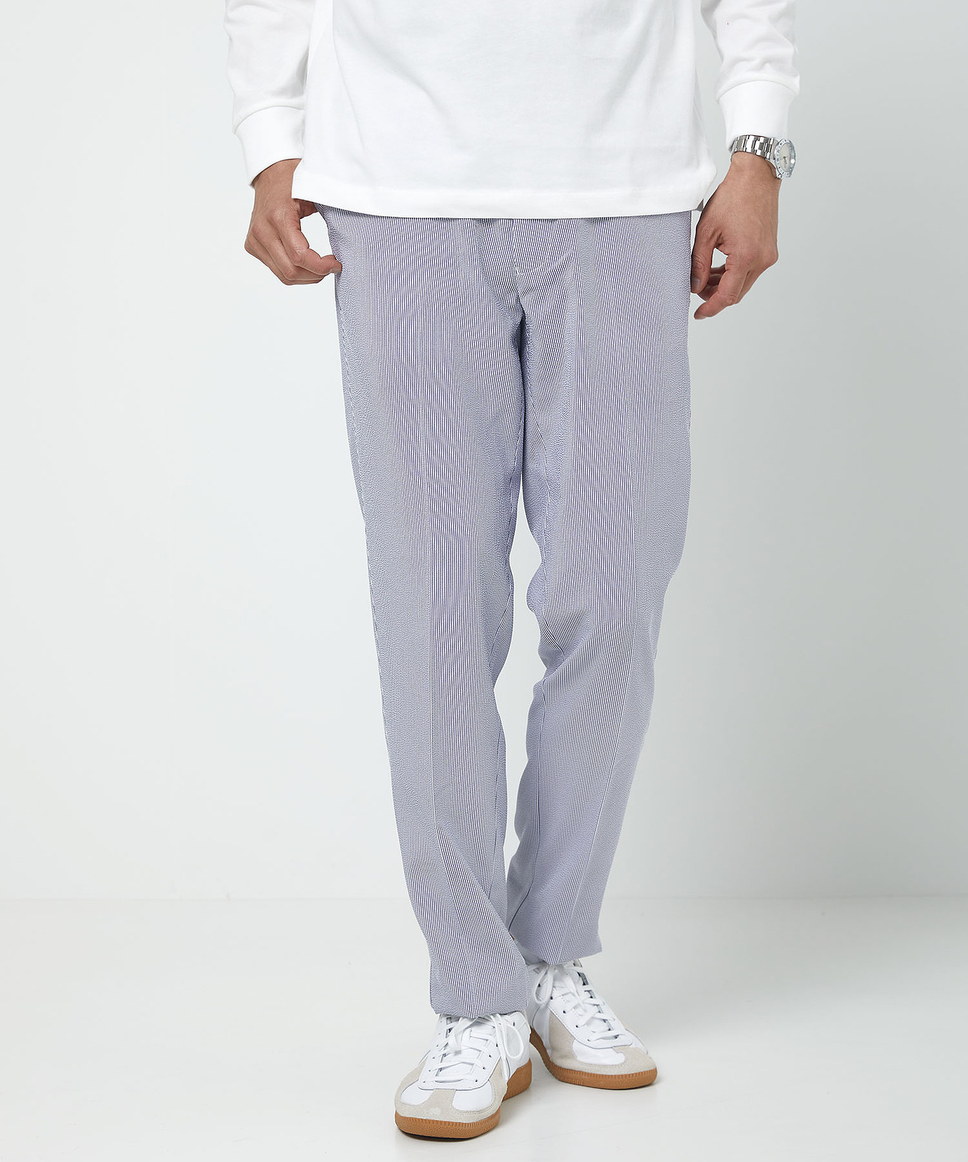 メンズ ナチュラルストレッチ サッカー パンツ【吸汗速乾】通販 [1505