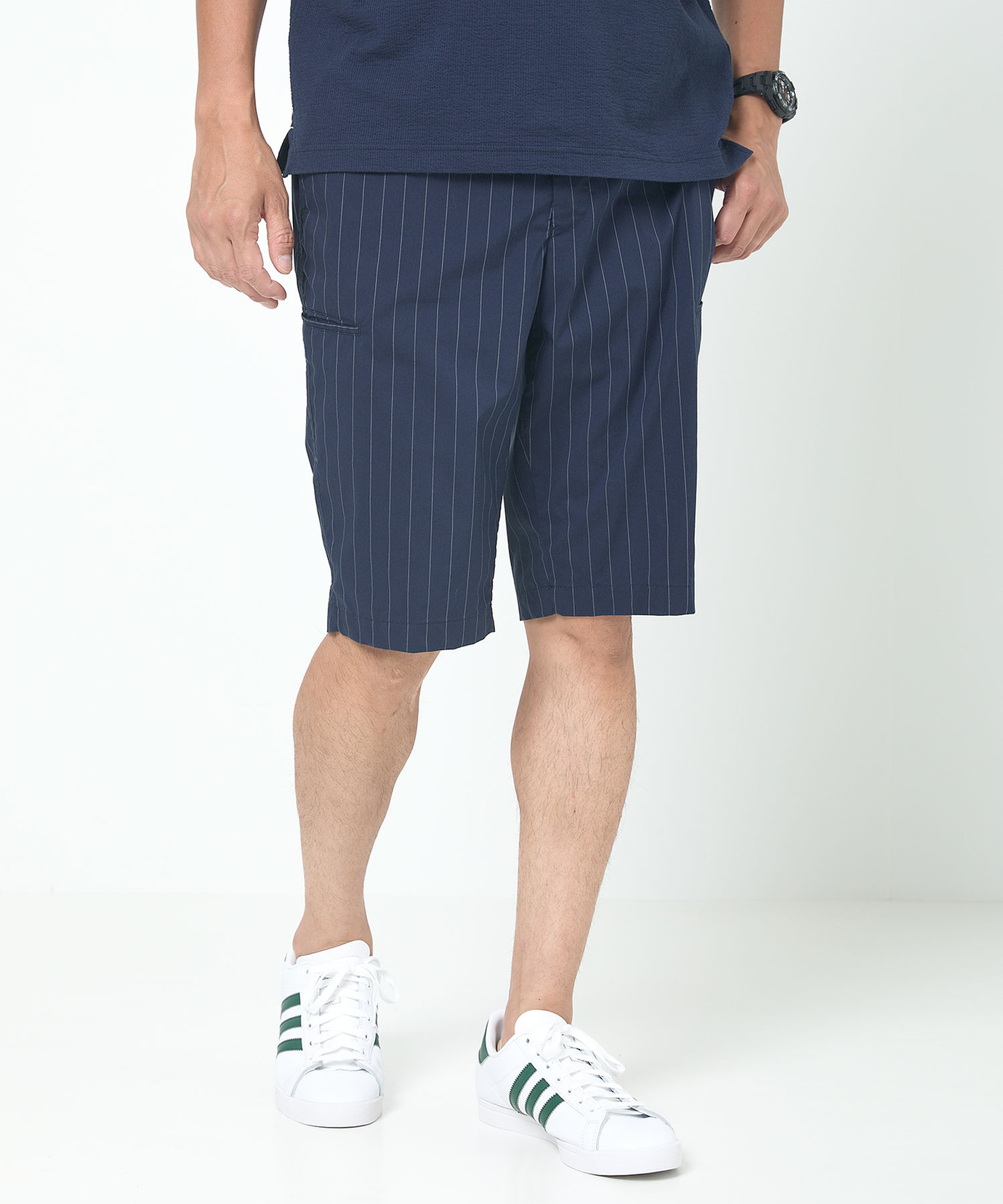 メンズ スクエアワッペン付き ショート カーゴパンツ通販 [1505-53571