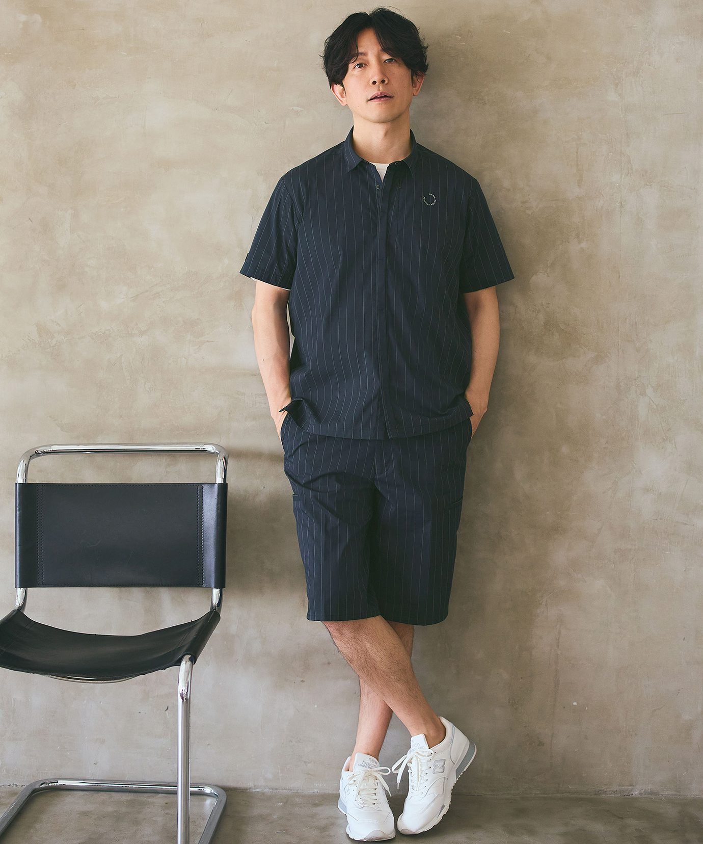 メンズ スクエアワッペン付き ショート カーゴパンツ通販 [1505-53571