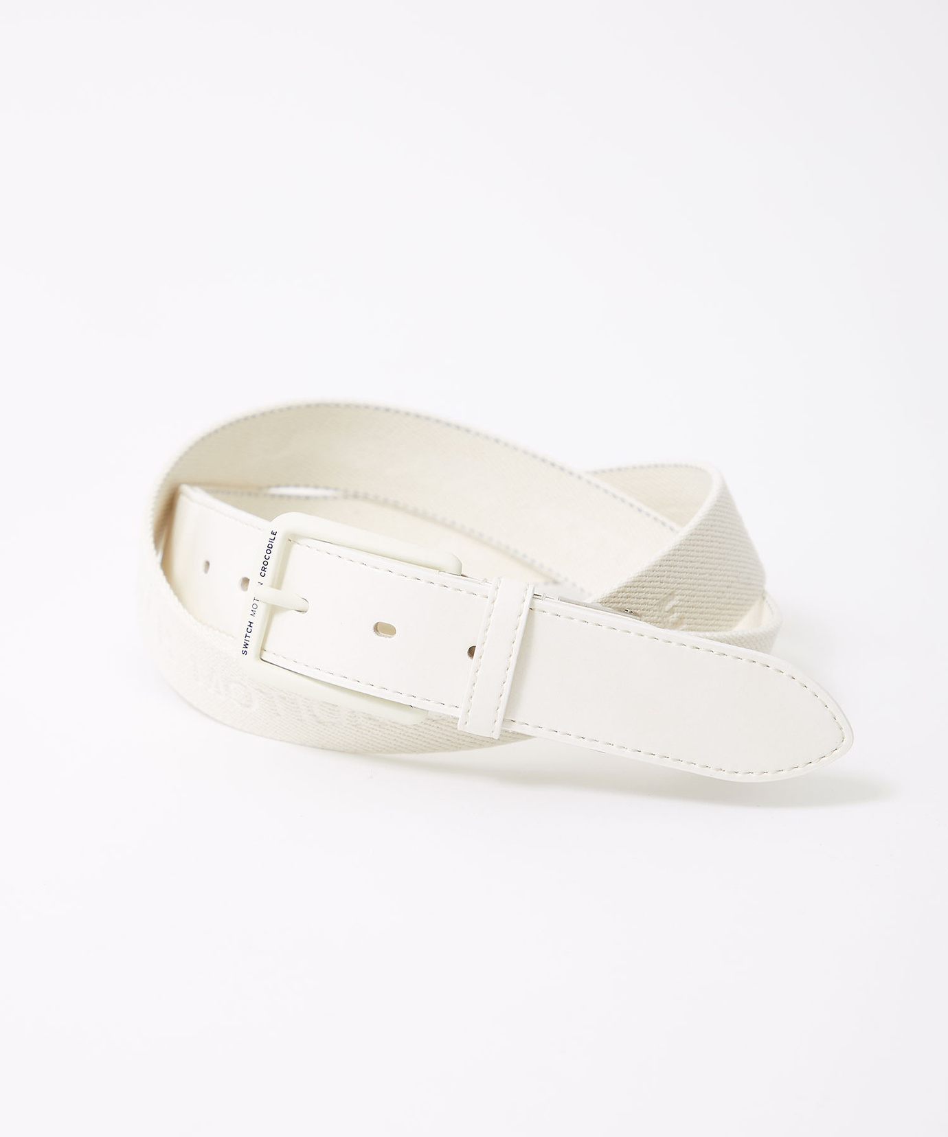 メンズ ストレッチ エンボスロゴ ベルト【一部店舗限定】【日本製