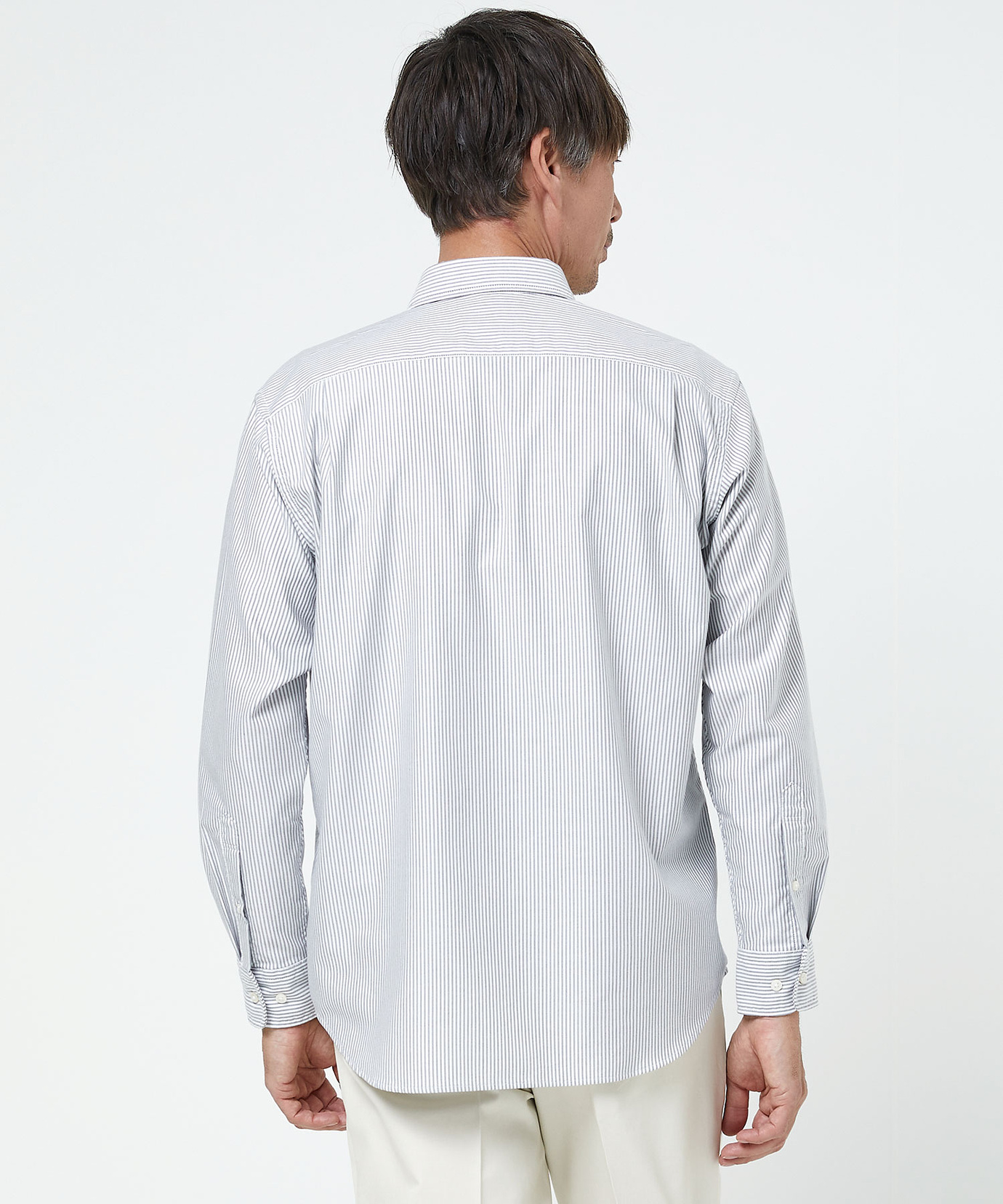 ✨極美品✨23SS✨MHL　コットンリネンオックスフォード　シャツジャケット　L ✨極美品✨23SS✨MHL コットンリネンオックスフォード シャツ