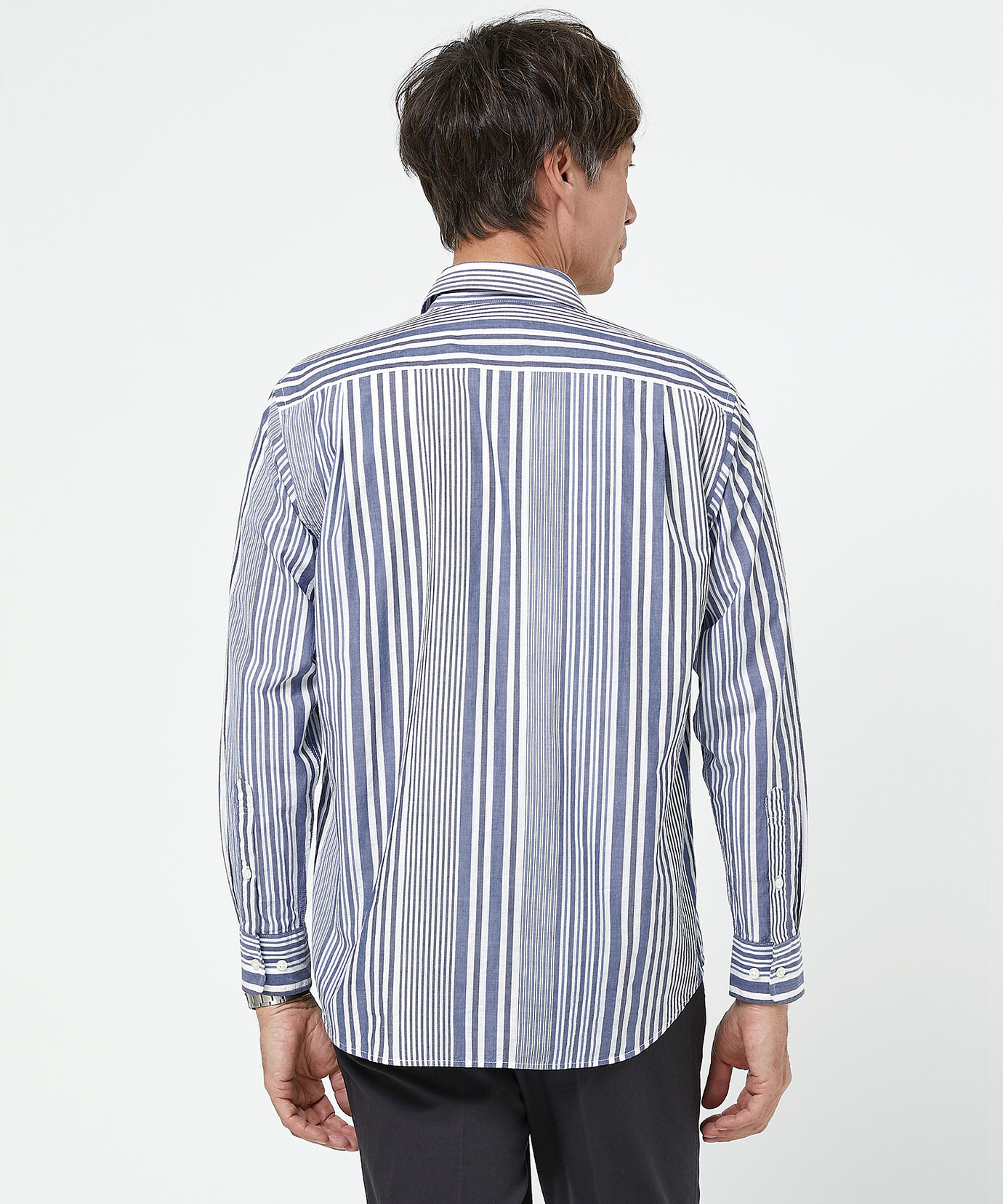 メンズ サッカー ランダムストライプ柄 シャツ通販 [1601-51107