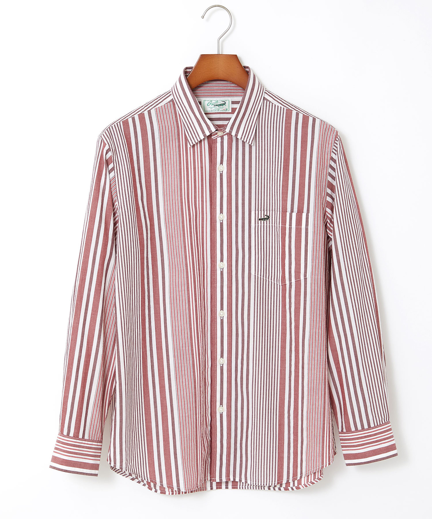 メンズ サッカー ランダムストライプ柄 シャツ通販 [1601-51107