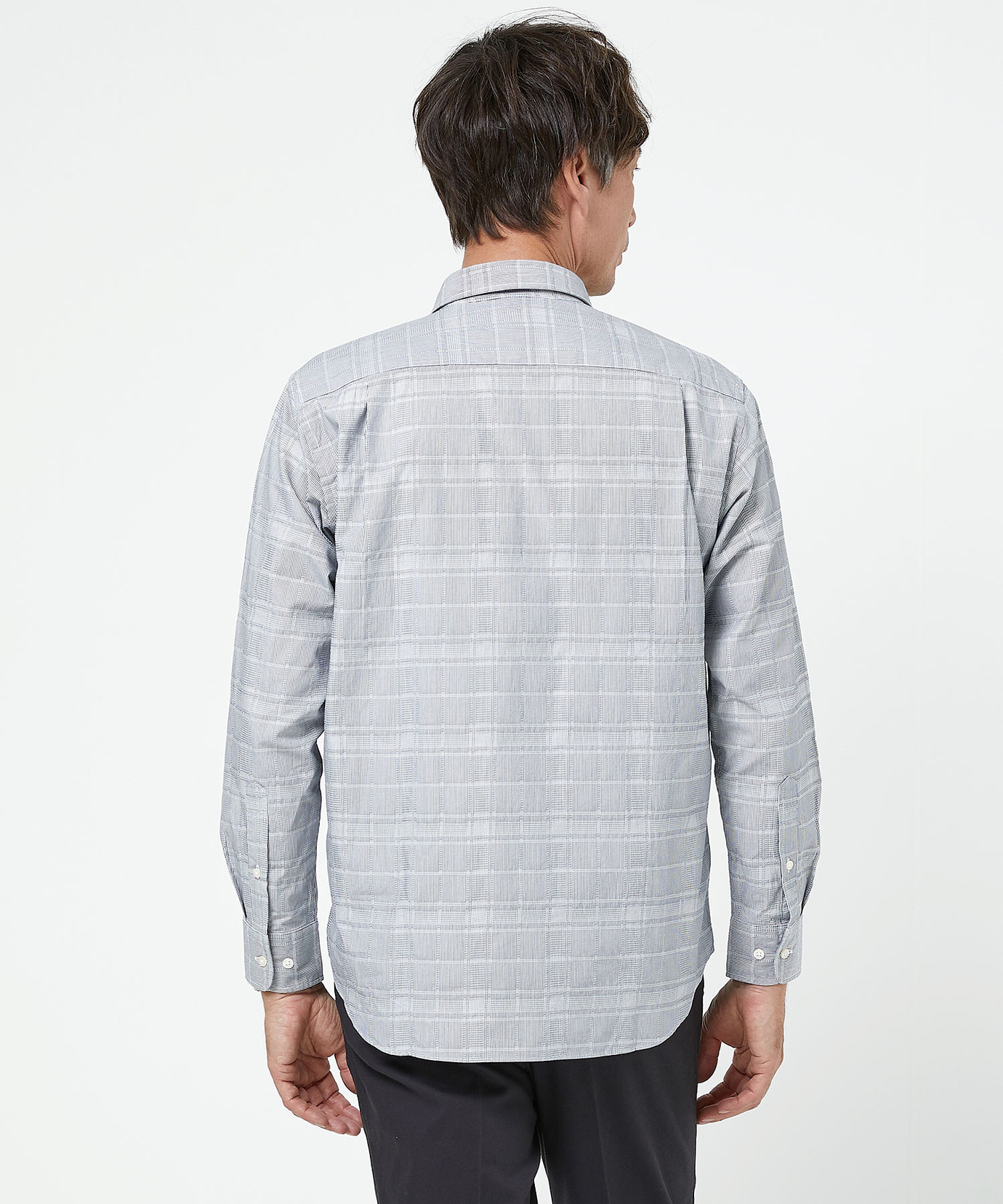 メンズ ドビー素材 チェック柄 シャツ通販 [1601-53102