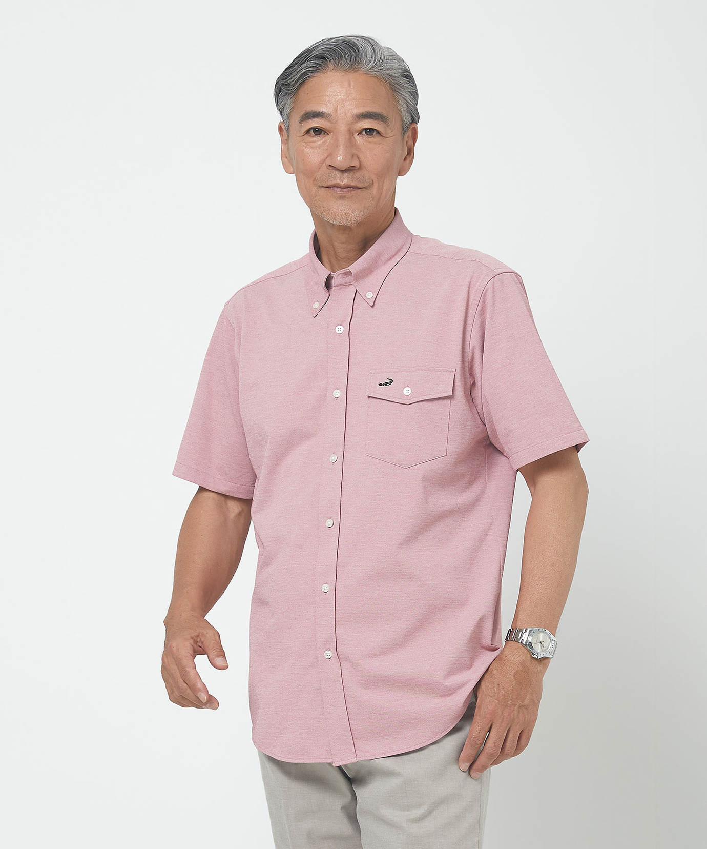 メンズ 鹿の子 ストレッチ ニット シャツ 【吸汗速乾】通販 [1601