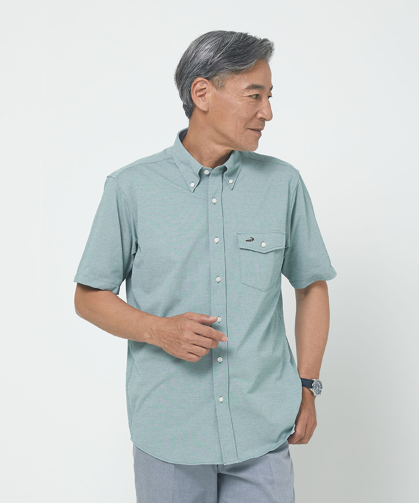 ころ様へ♥12/10 メンズ 鹿の子 ストレッチ ニット シャツ 【吸汗速乾】通販 [1601