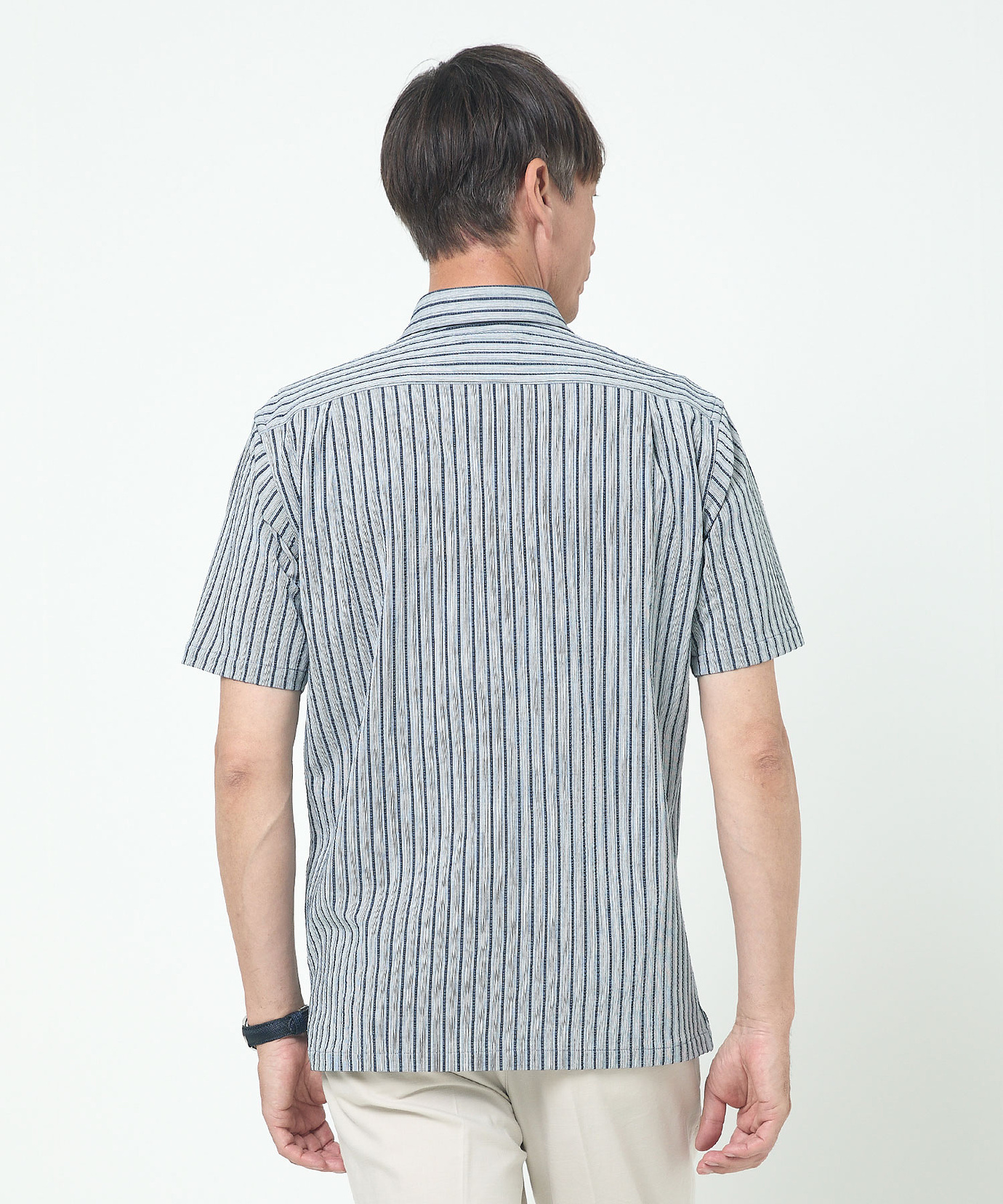 メンズ サッカー ストライプ柄 プルオーバー シャツ通販 [1601-53109