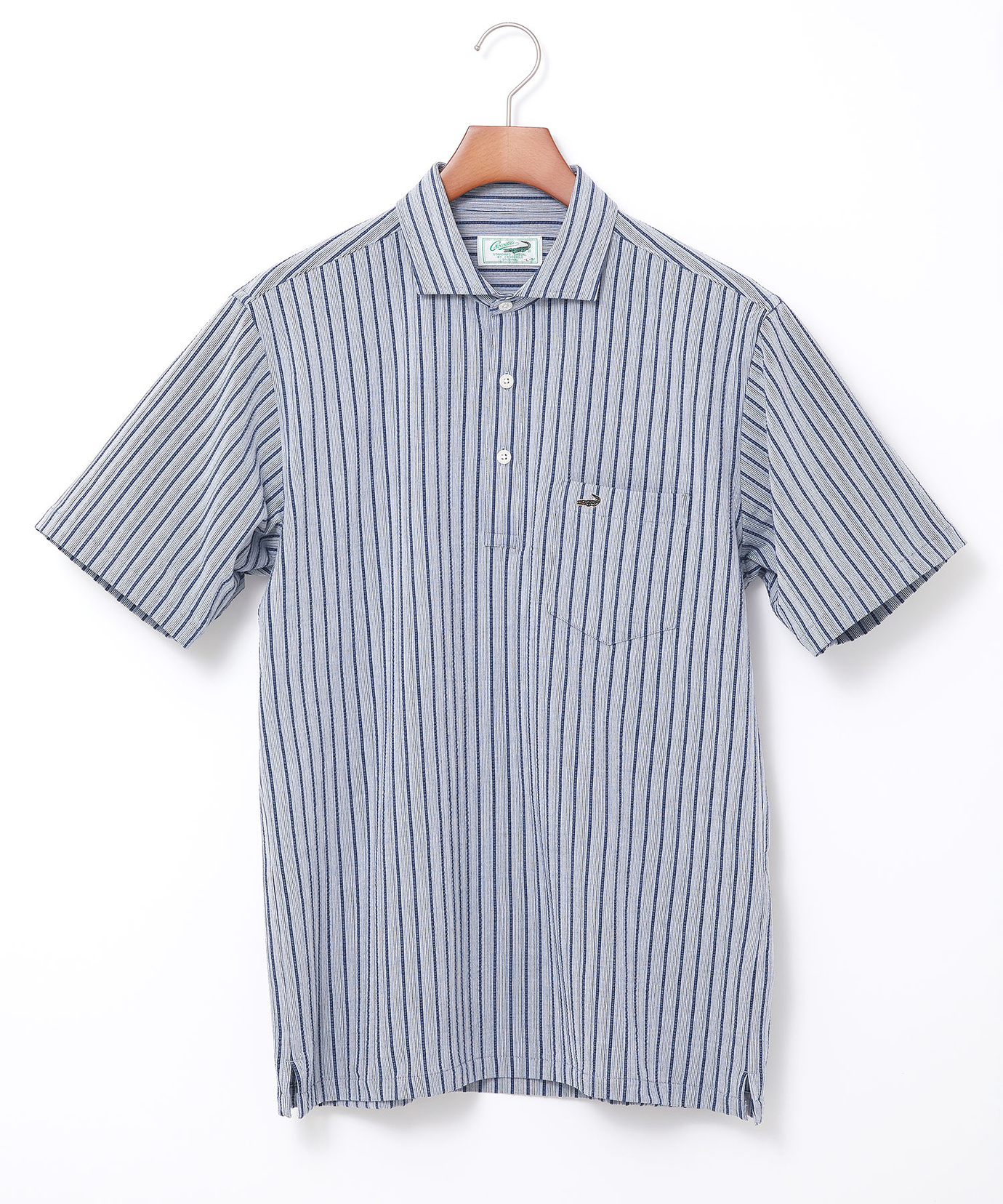 メンズ サッカー ストライプ柄 プルオーバー シャツ通販 [1601-53109